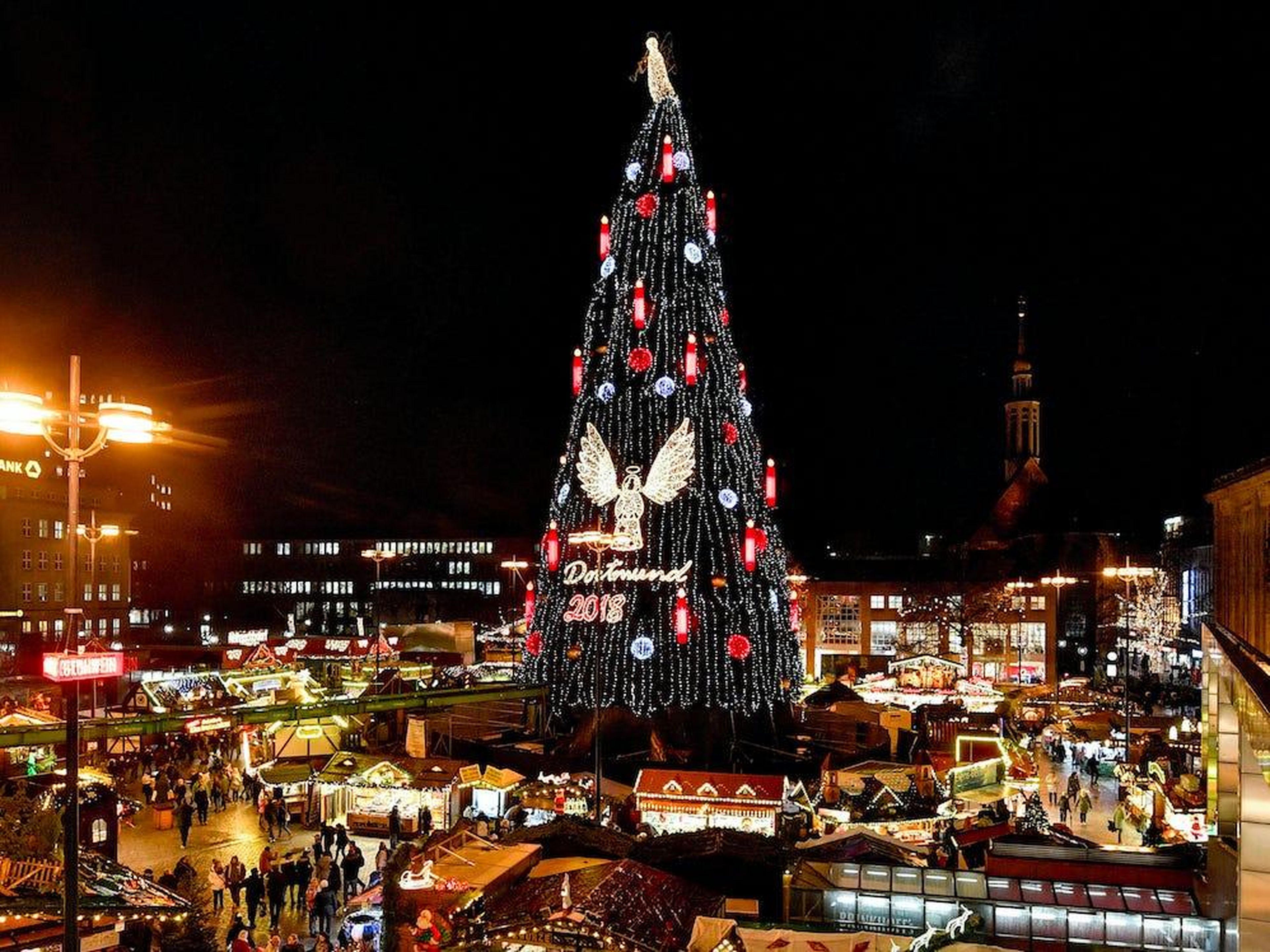 El mercado navideño de Dortmund, Alemania, el 17 de diciembre de 2018.