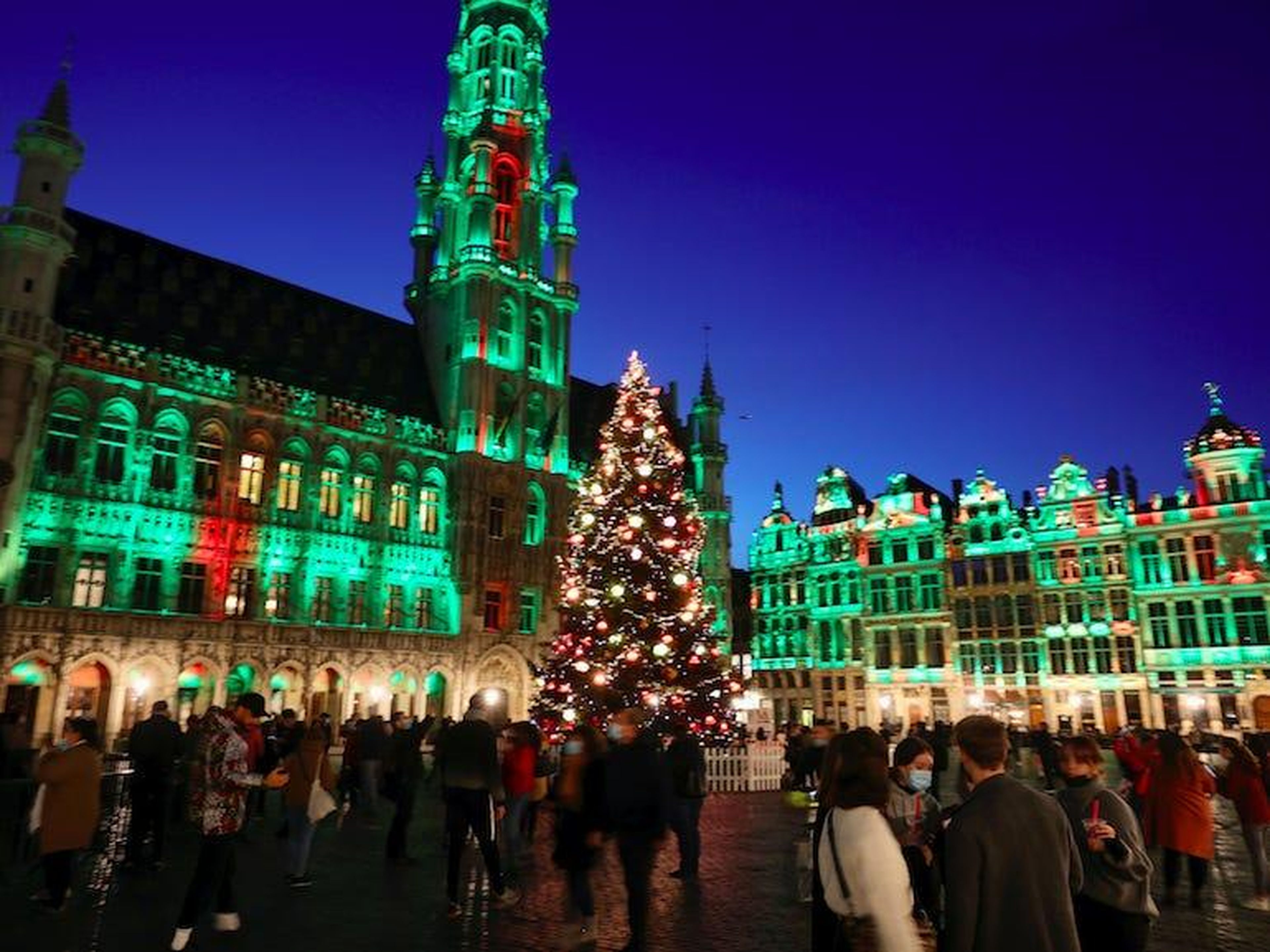 La Gran Plaza de Bruselas, Bélgica, el 24 de noviembre de 2020.
