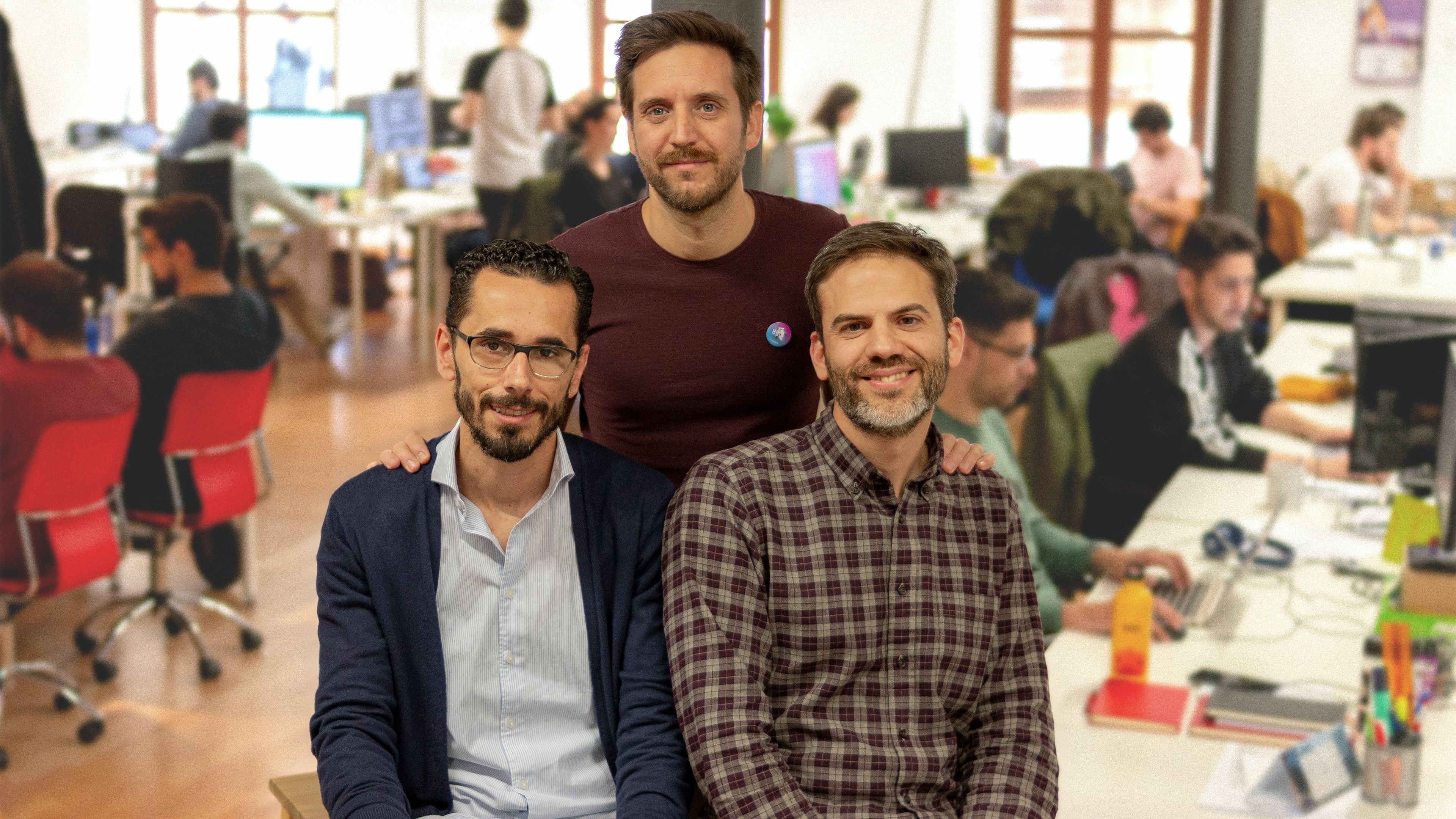 Chema Roldán (CTO), Luis García (CMO) y Juan Rubio (CEO), fundadores de la herramienta para crear contenidos interactivos Genial.ly.