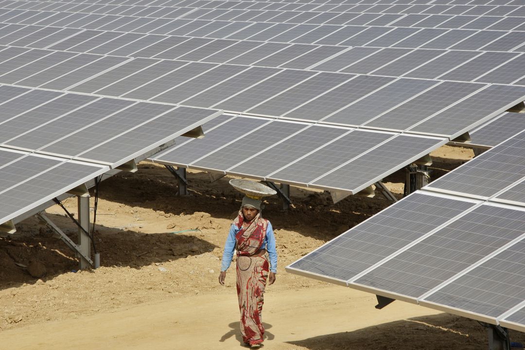 Una planta fotovoltaica en la India