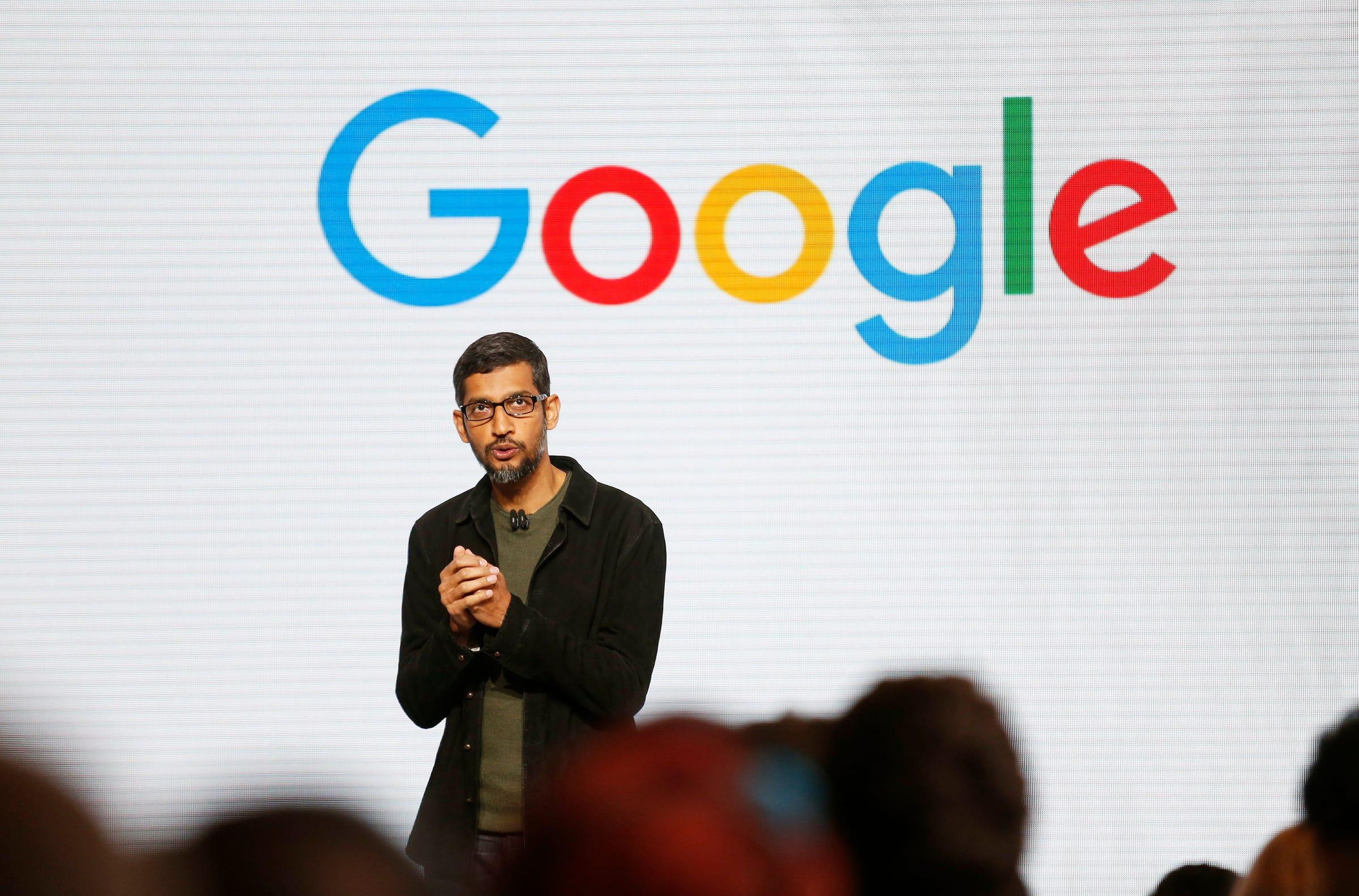 Sundar Pichai, CEO de Google, durante una presentación en San Francisco
