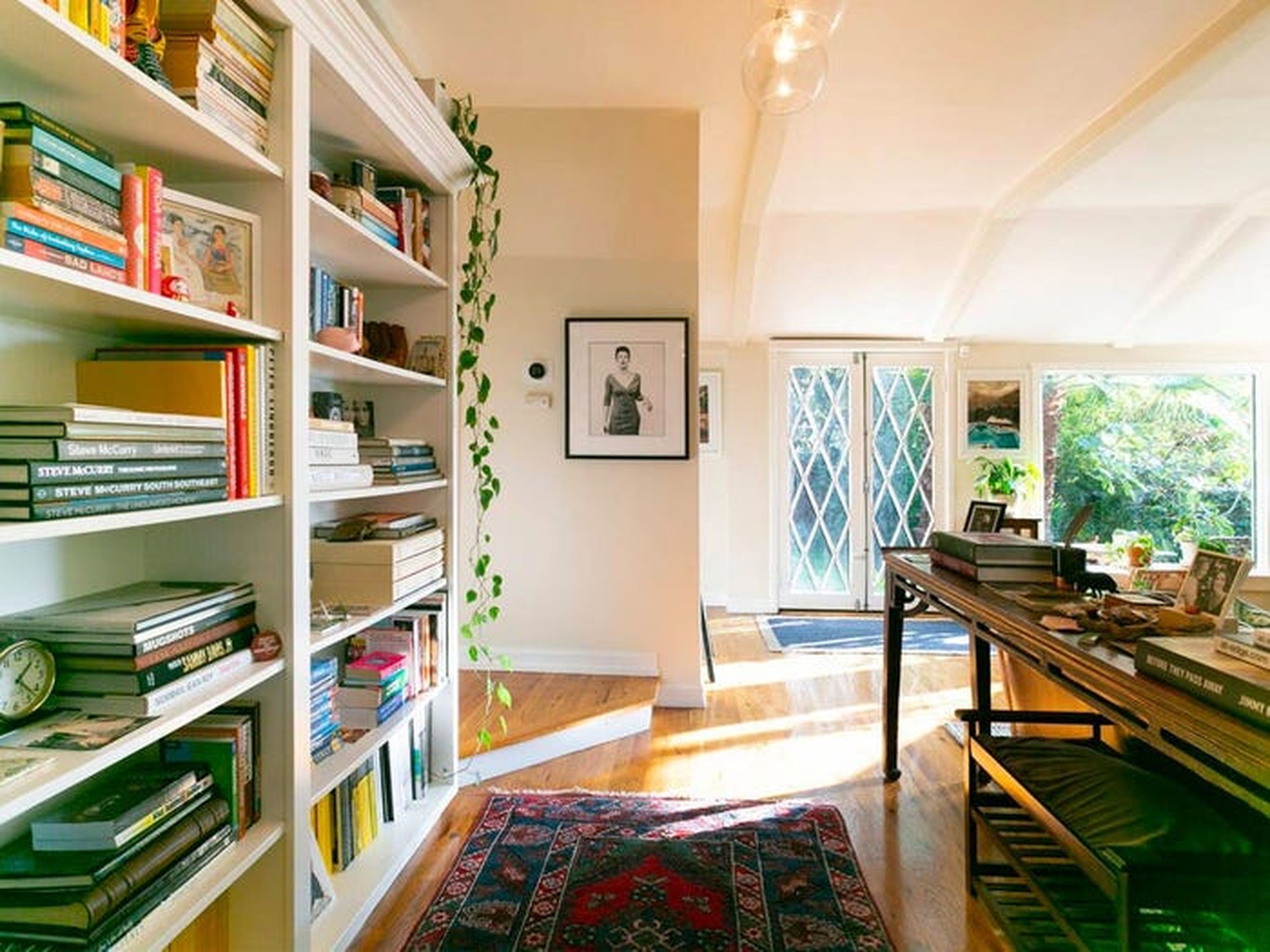 Estantería moderna para libros con puerta de cristal, combinación de doble  puerta del suelo al techo, simple y hermosa, estantería de estudio (color