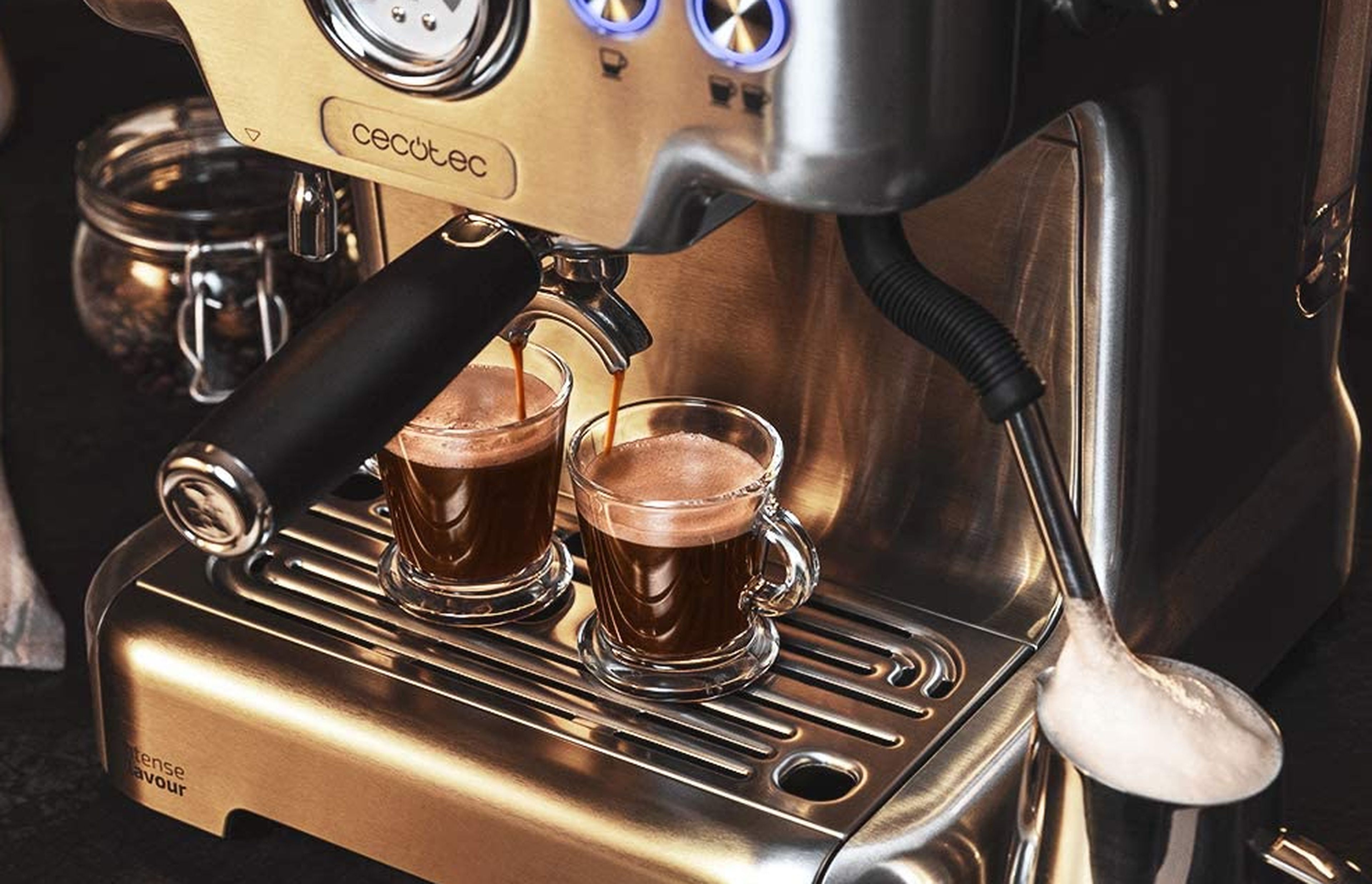 Cecotec Power Espresso 20 Barista Cream Cafetera con Brazo con