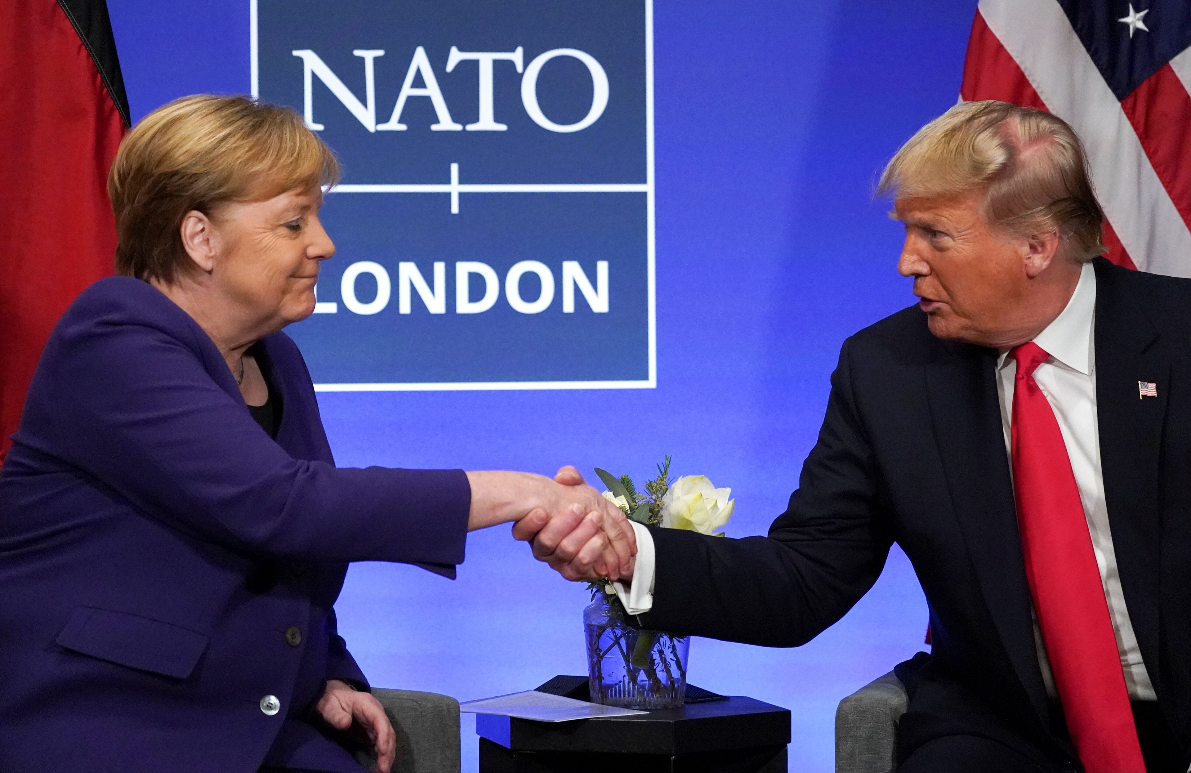 La canciller alemana Angela Merkel y el presidente estadounidense Donald Trump
