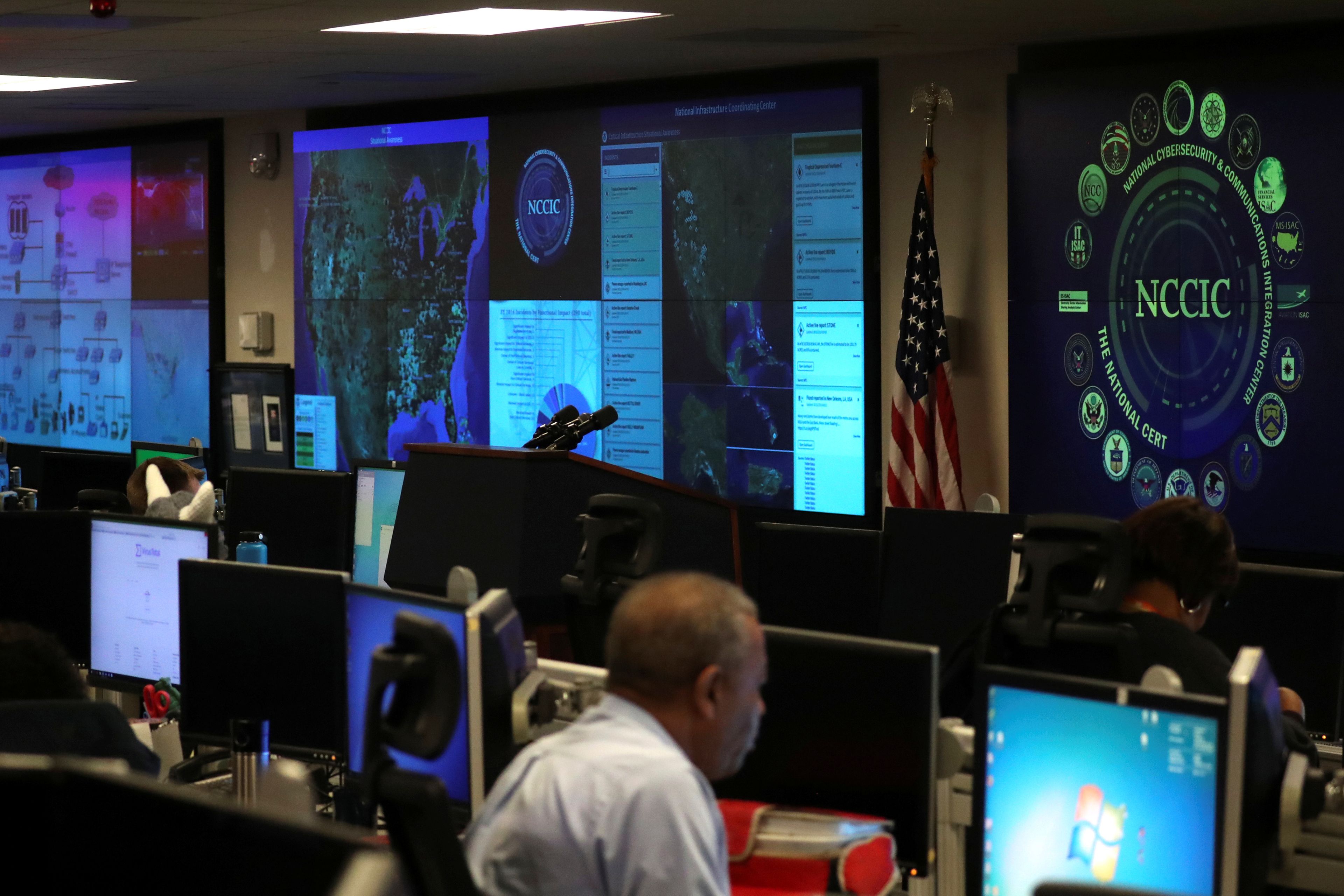 Centro Nacional de Integración de Ciberseguridad y Comunicaciones, en Virginia, EE. UU.