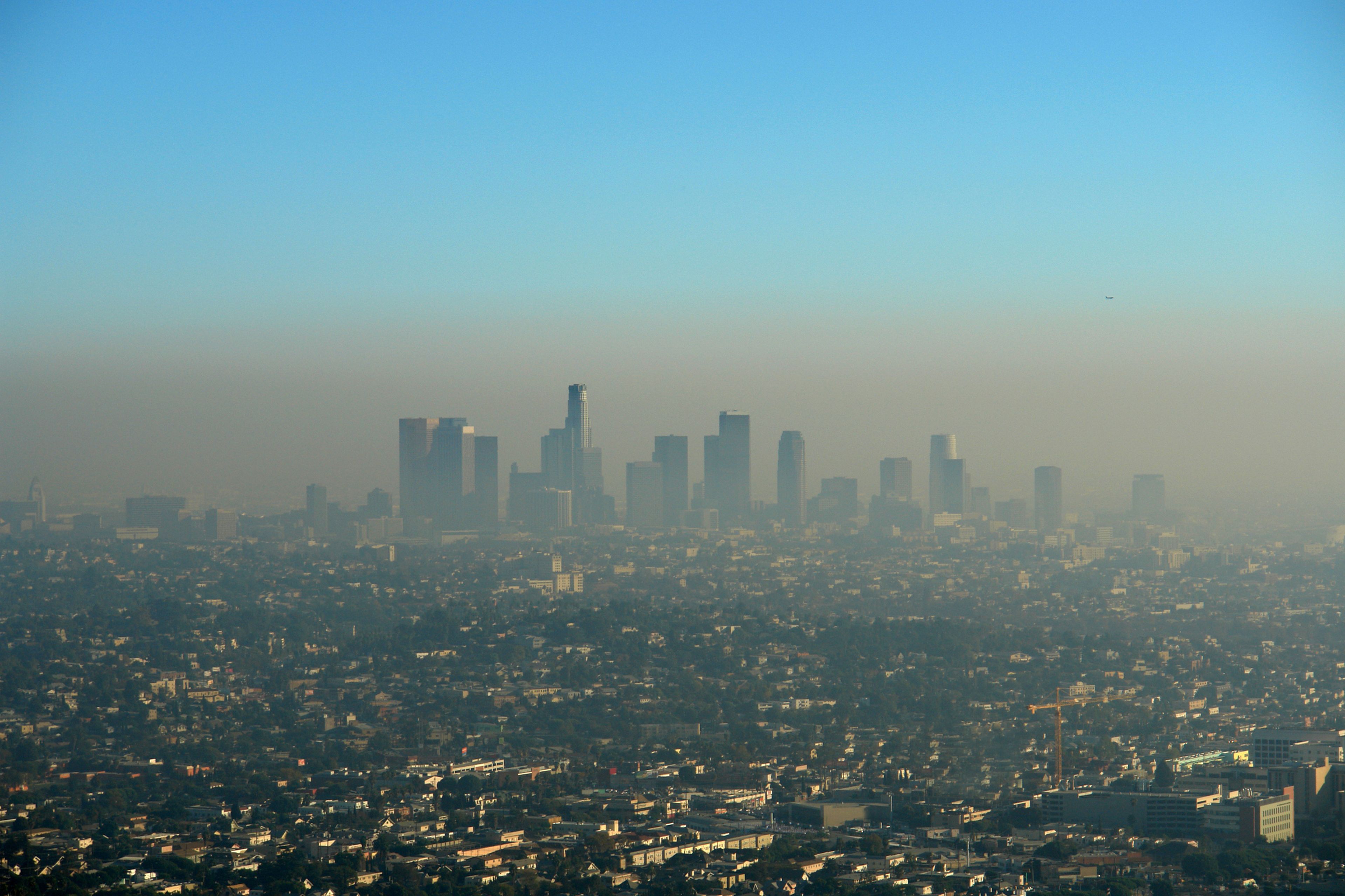 Contaminación en la ciudad de Los Ángeles.