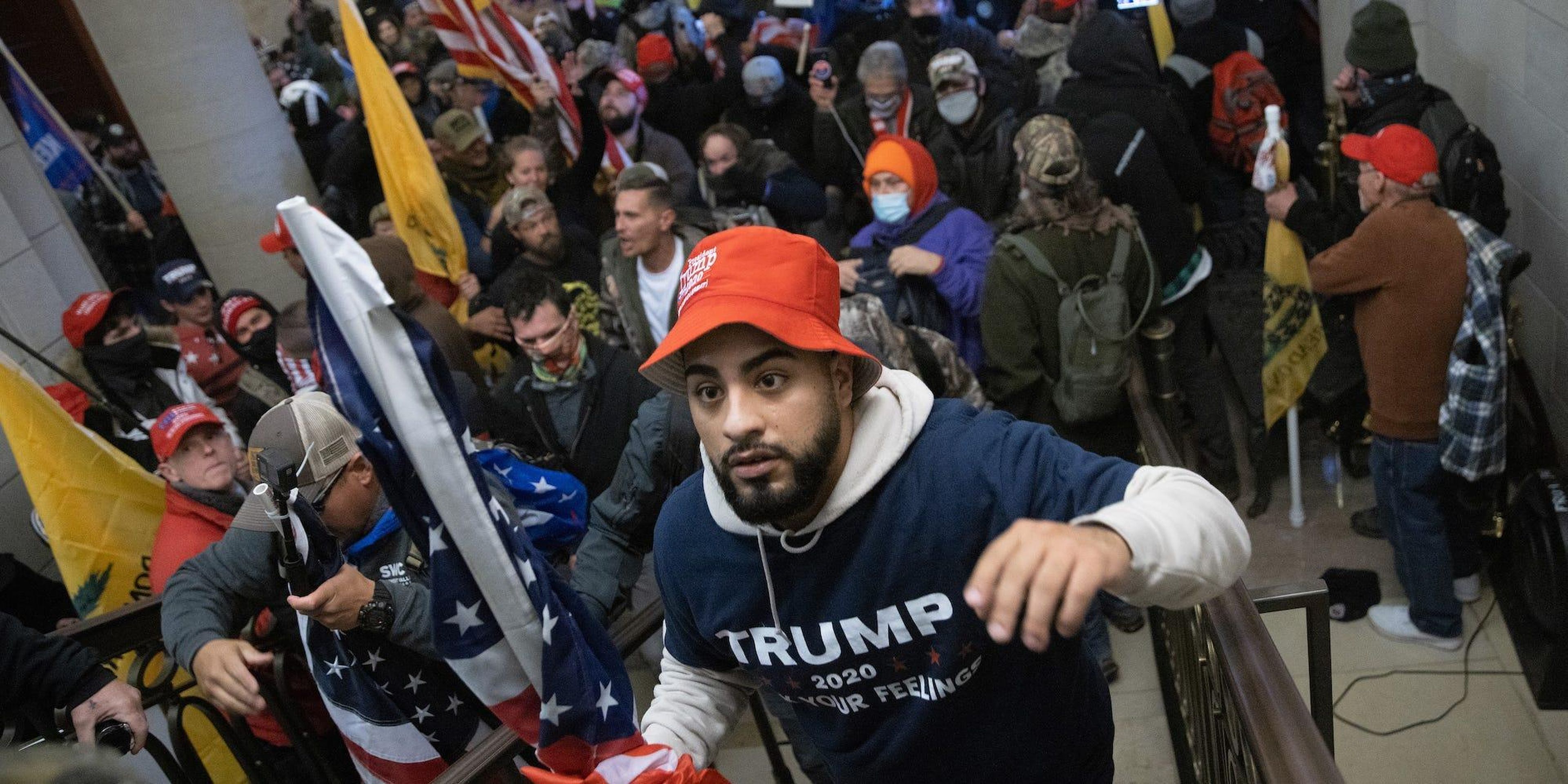 Una fotografía del asalto al Capitolio protagonizado por partidarios de Trump.