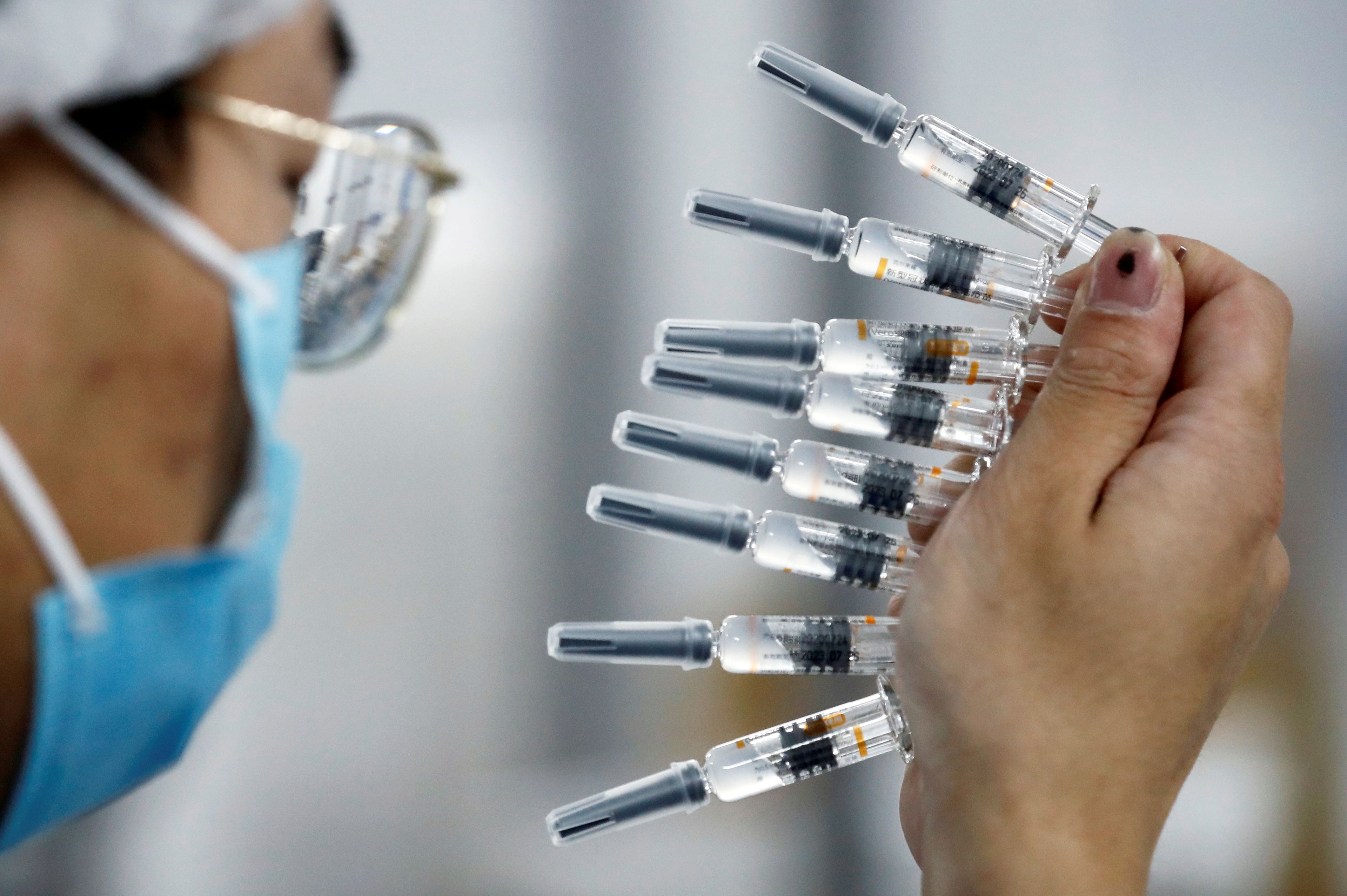 Viales de la vacuna de Sinovac Biotech, desarrollada en China.