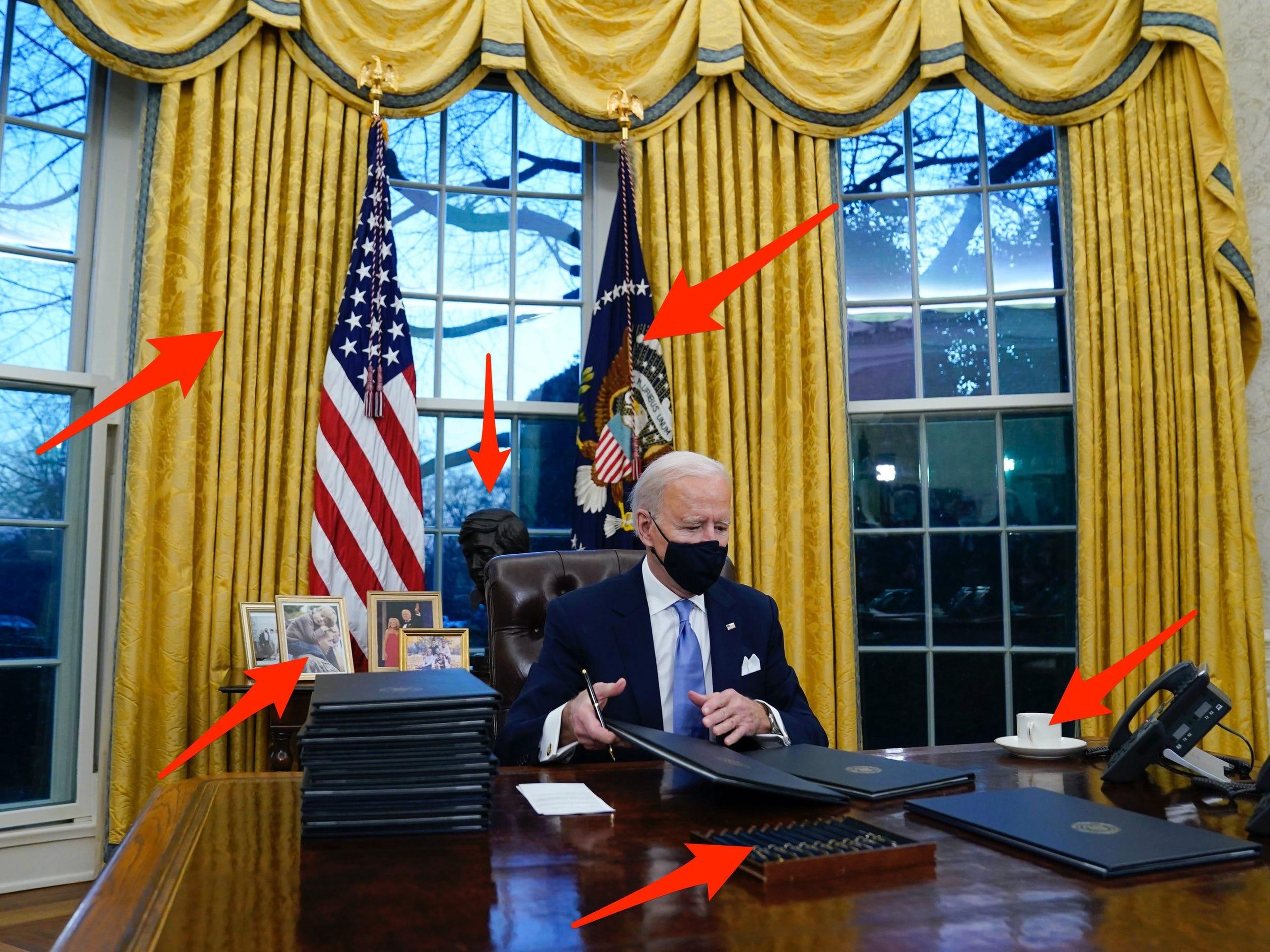 El presidente Joe Biden ha realizado algunos cambios de estilo en el despacho oval.