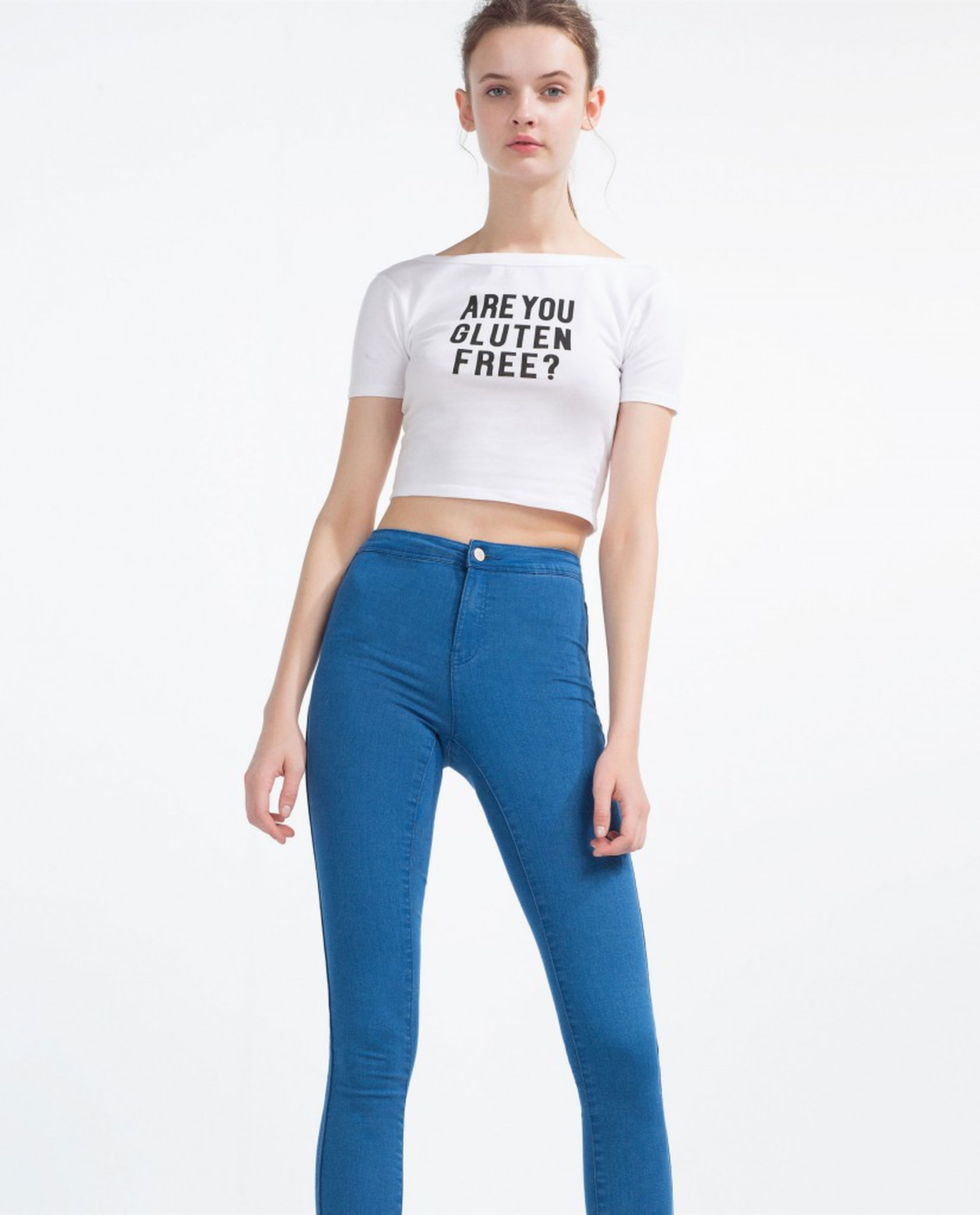 Camiseta estampada de Zara, "Are you gluten free?".