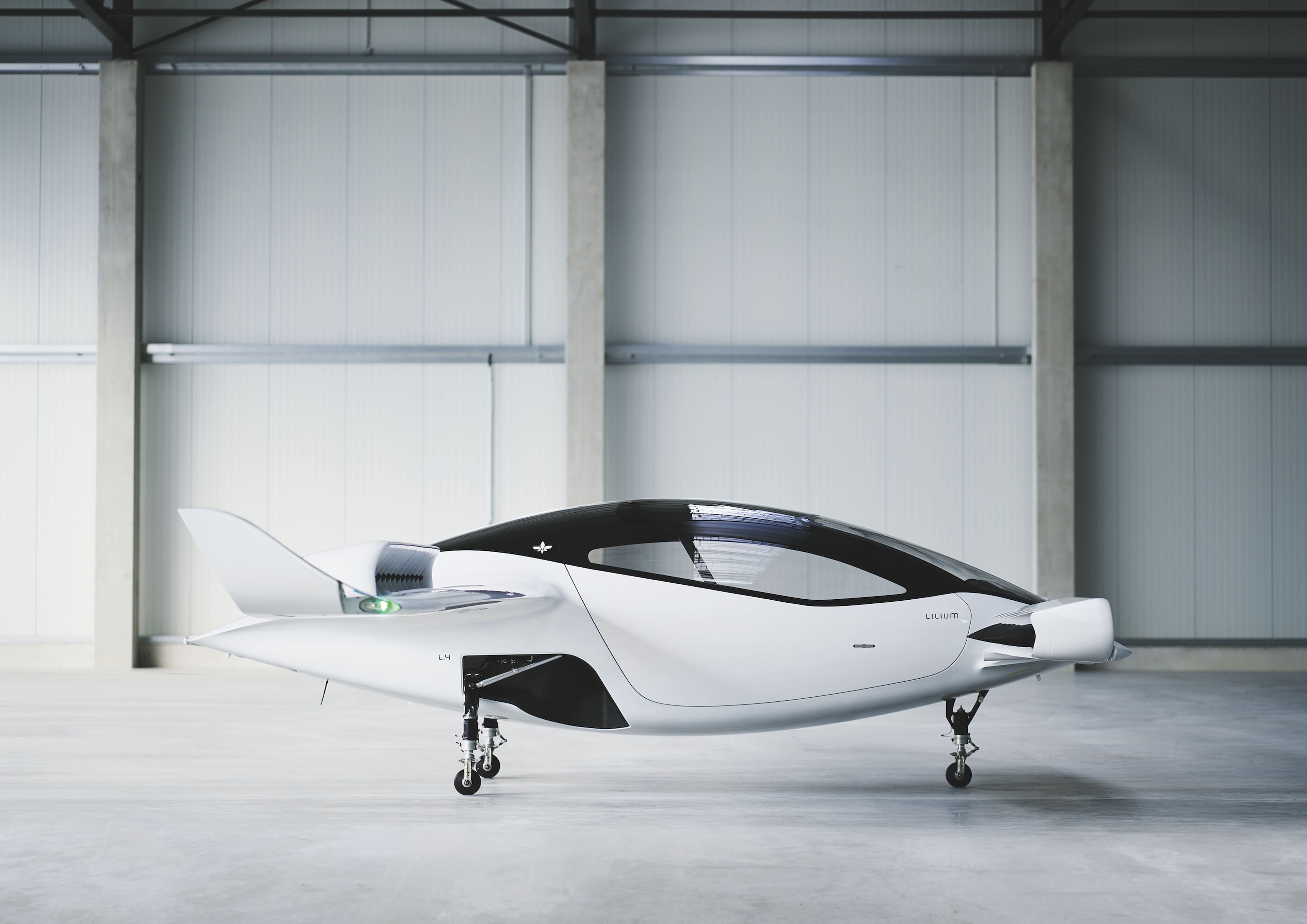 El jet o coche volador de la startup alemana Lilium.