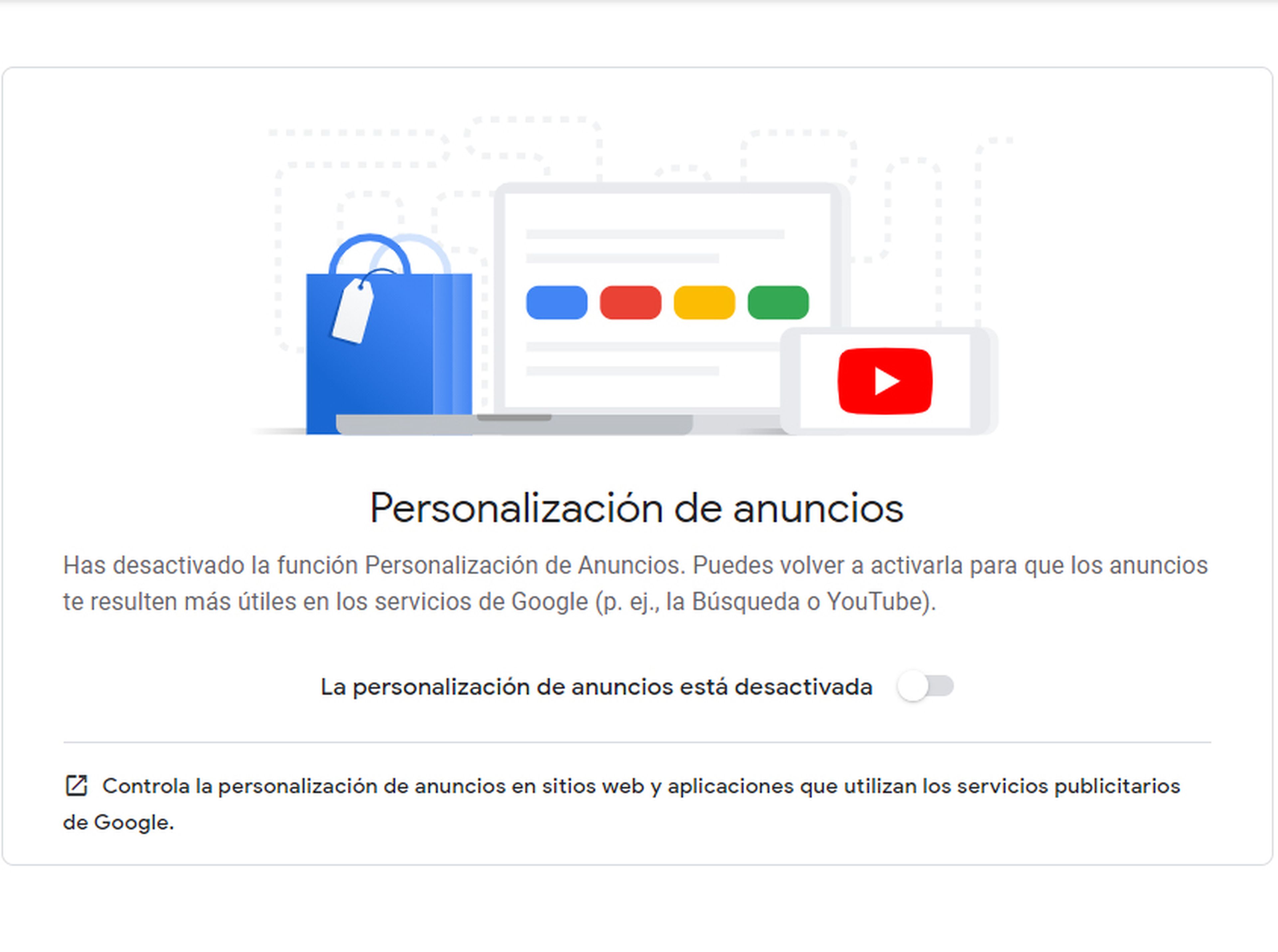 Personalización anuncios google