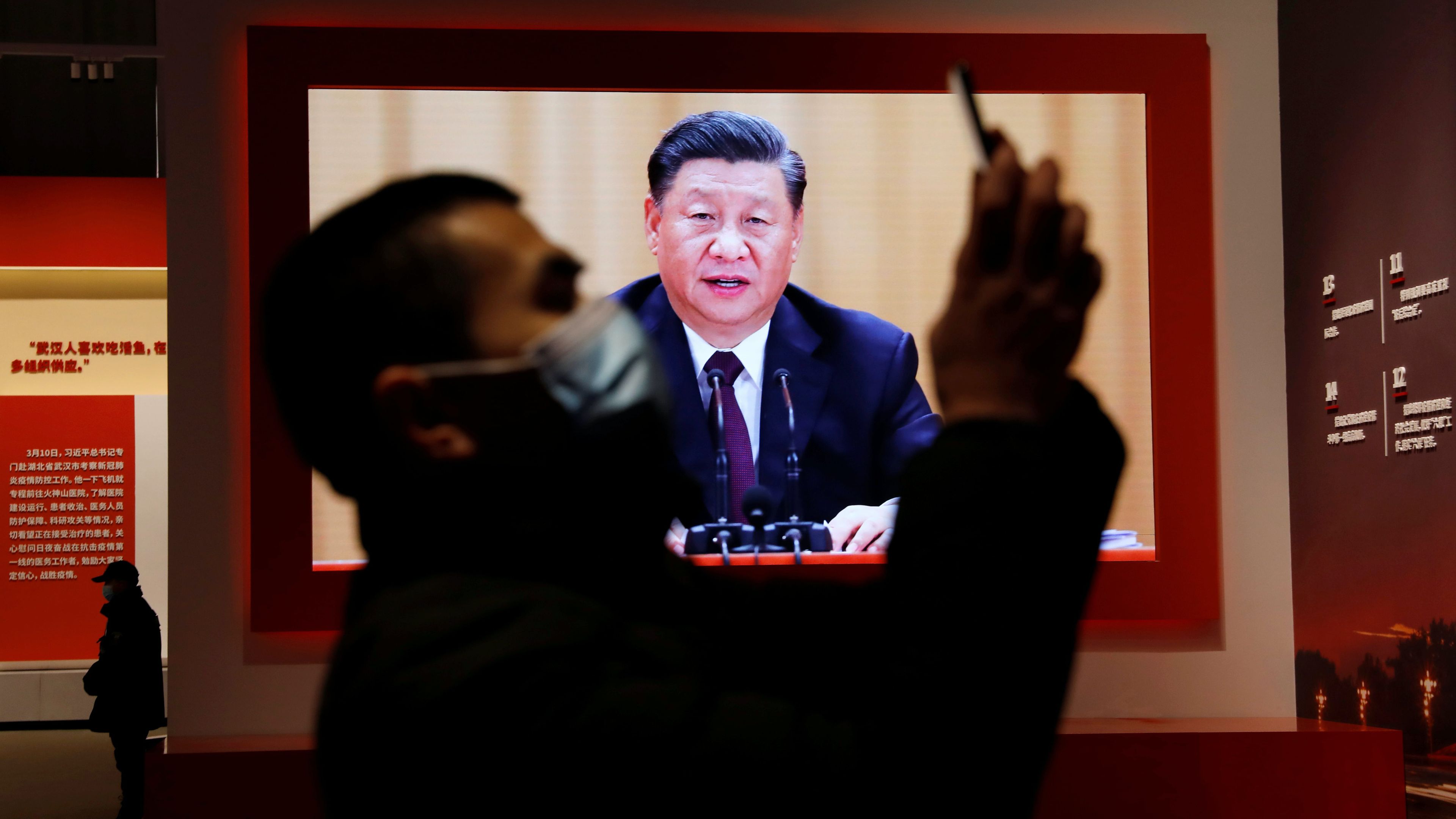 El presidente chino, Xi Jinping, durante un discurso a finales de 2020.