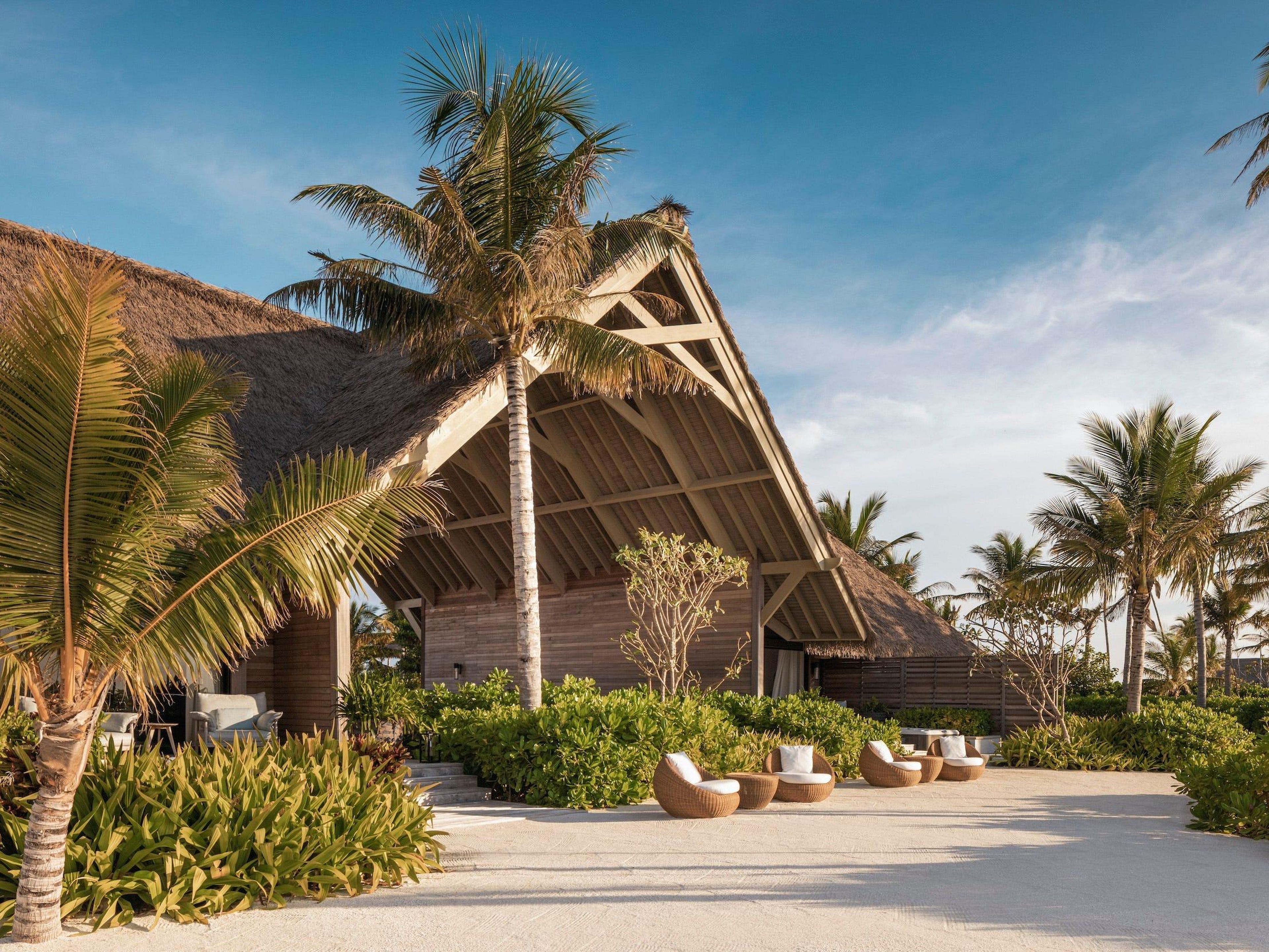 The four-bedroom residence at Waldorf Astoria's Ithaafushi private island in the Maldives.