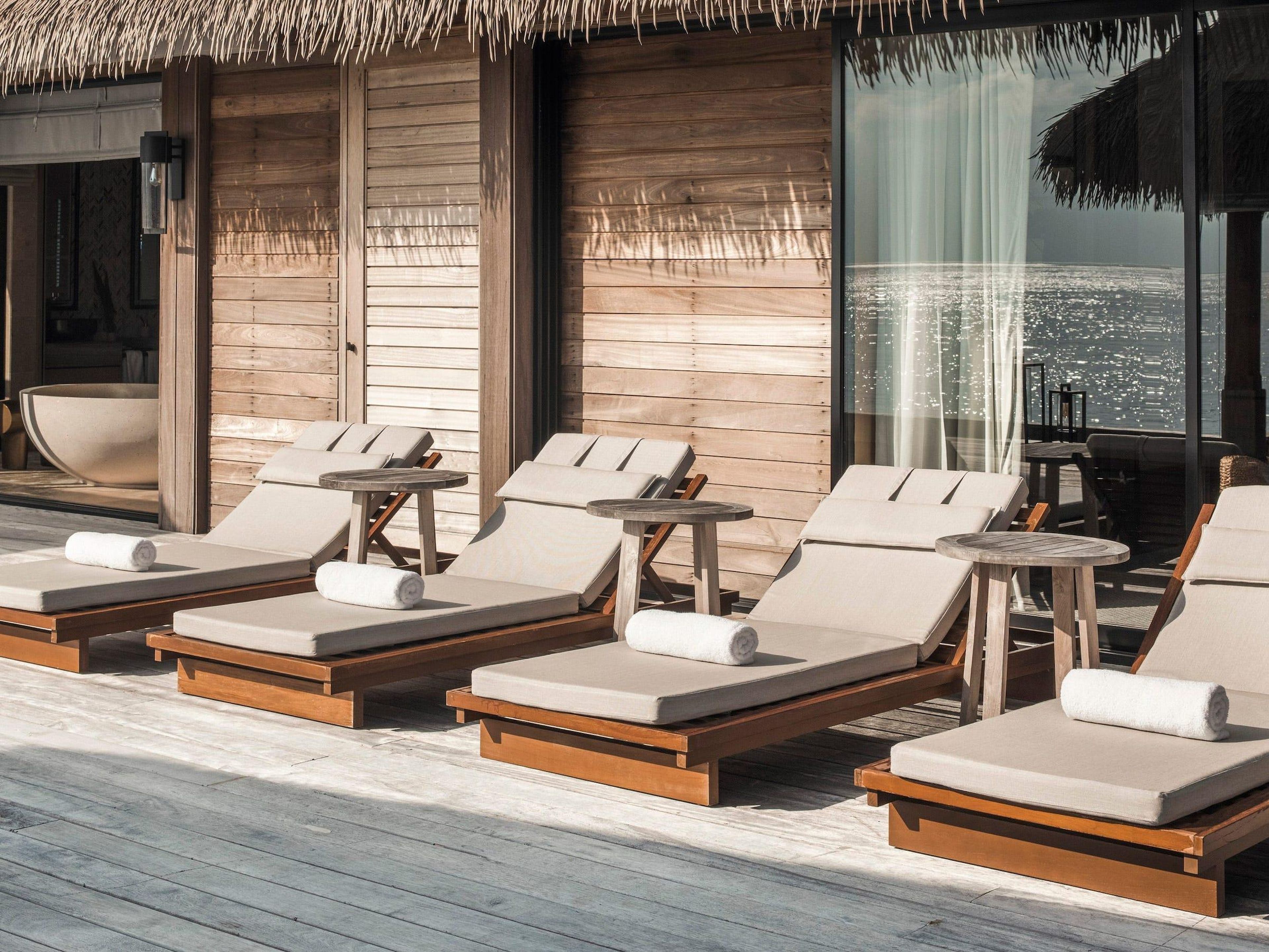 The two-bedroom villa at Waldorf Astoria's Ithaafushi private island in the Maldives.