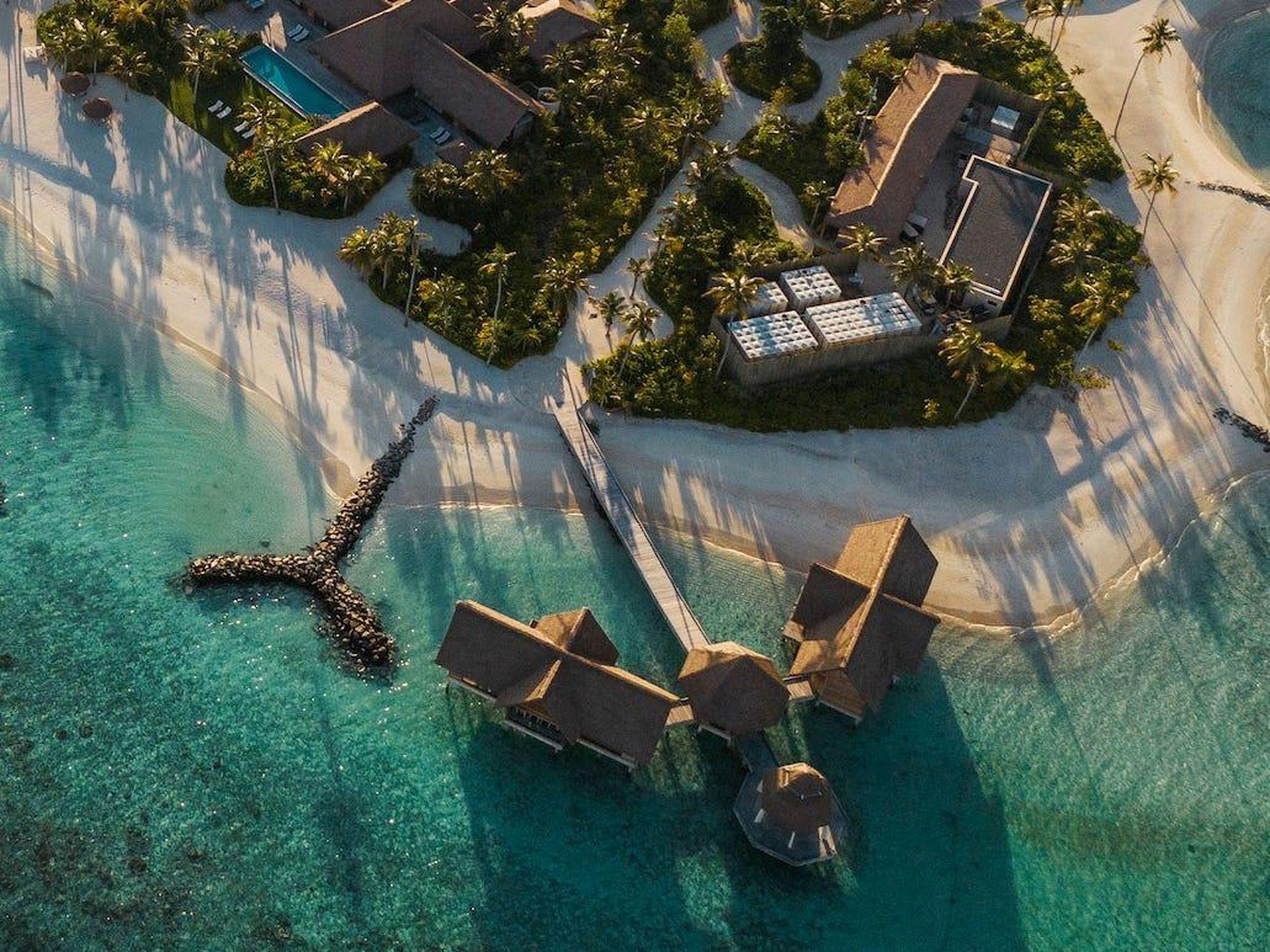 Waldorf Astoria's Ithaafushi private island in the Maldives.