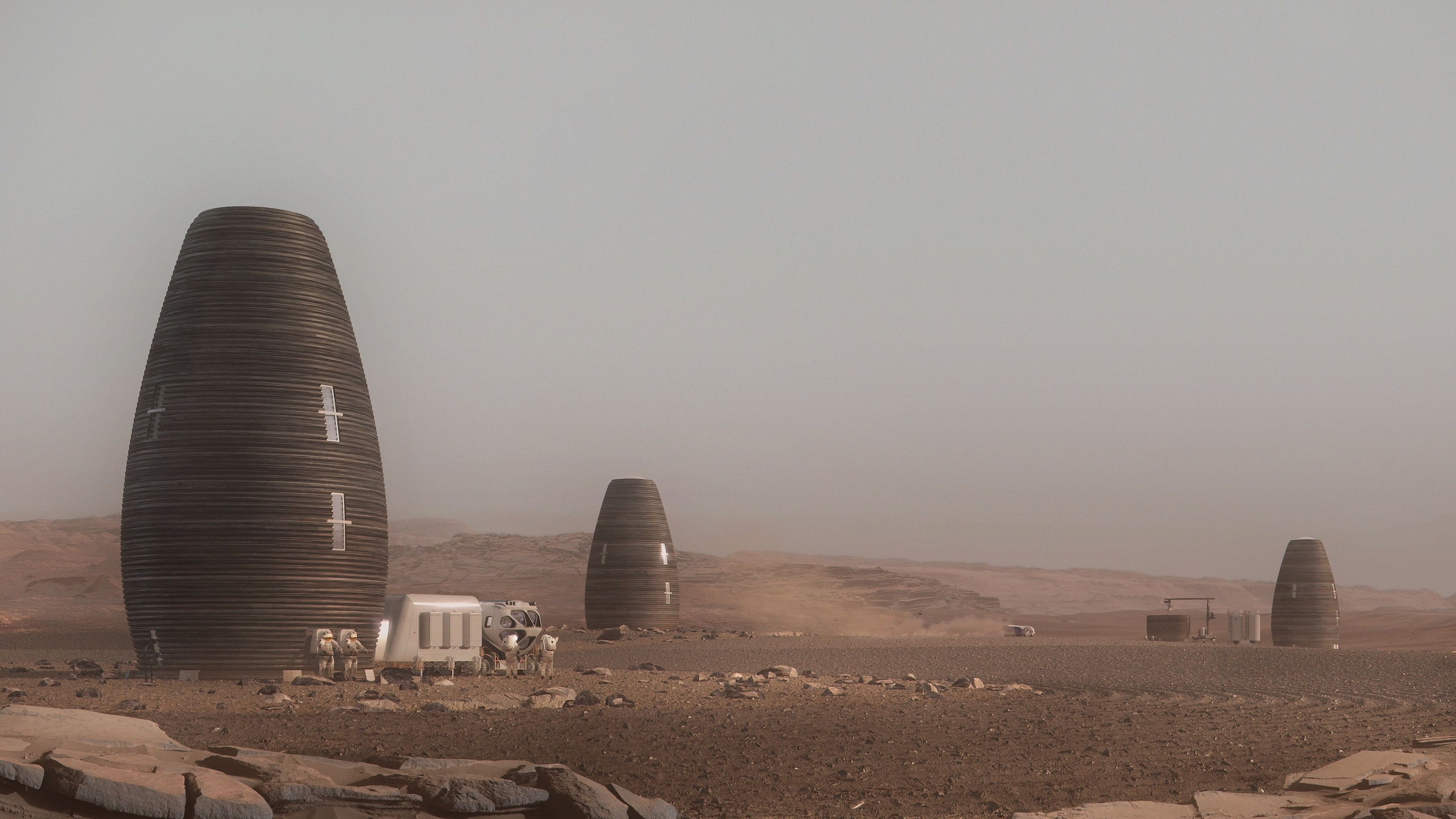 Así son las viviendas de AI SpaceFactory, construidas para habitar Marte.