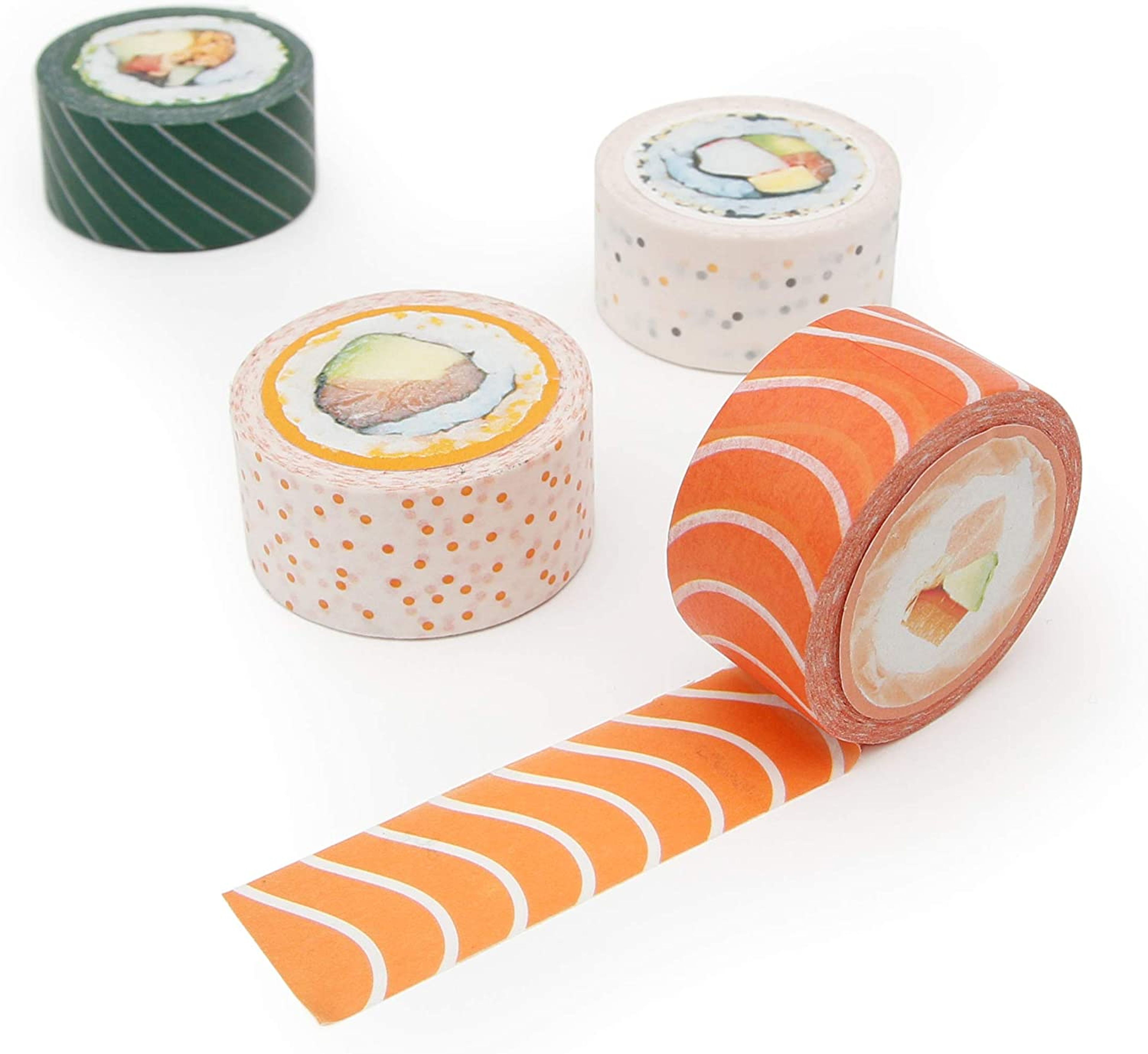 Cinta adhesiva con forma de sushi