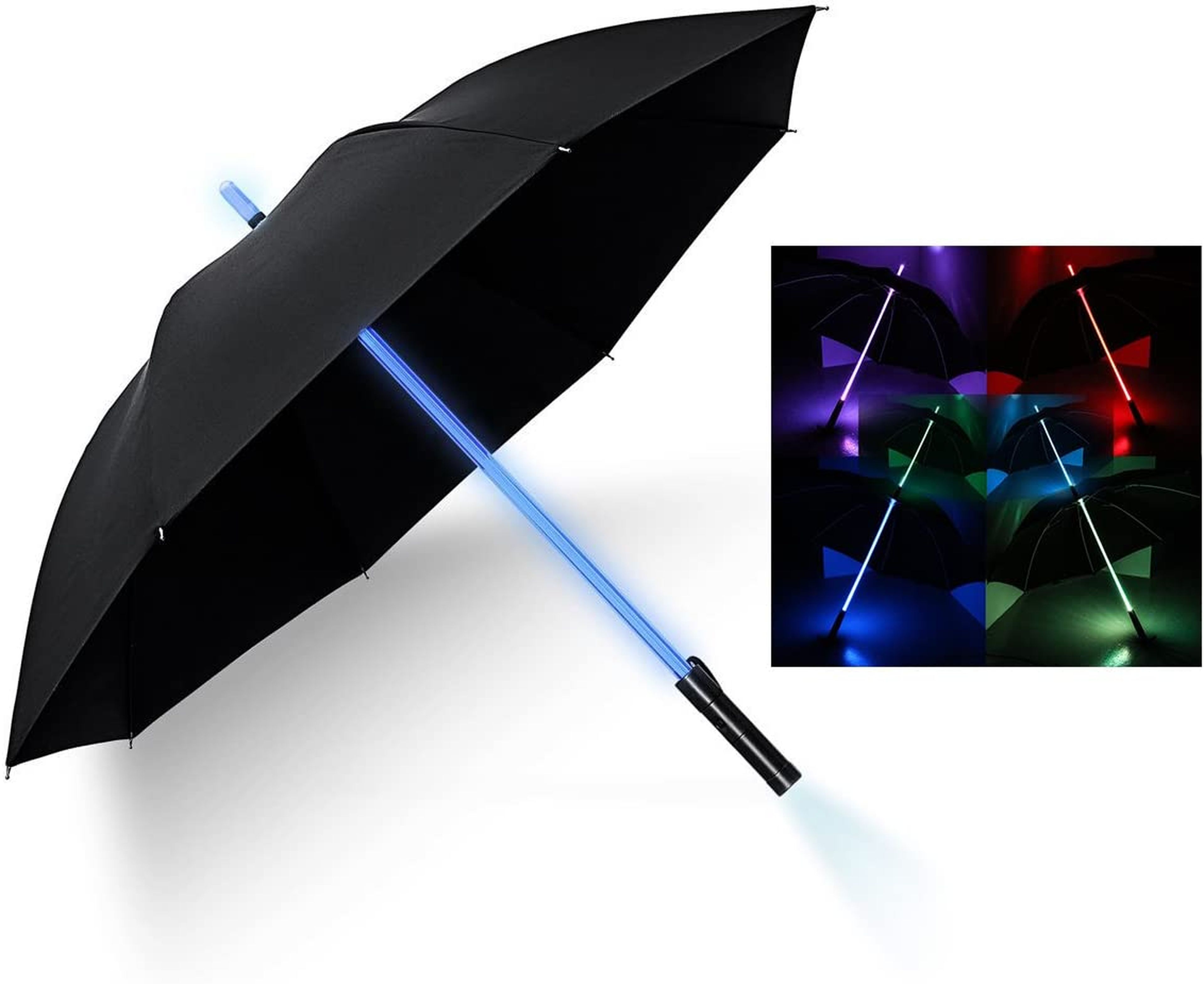 Paraguas con luz LED sable laser