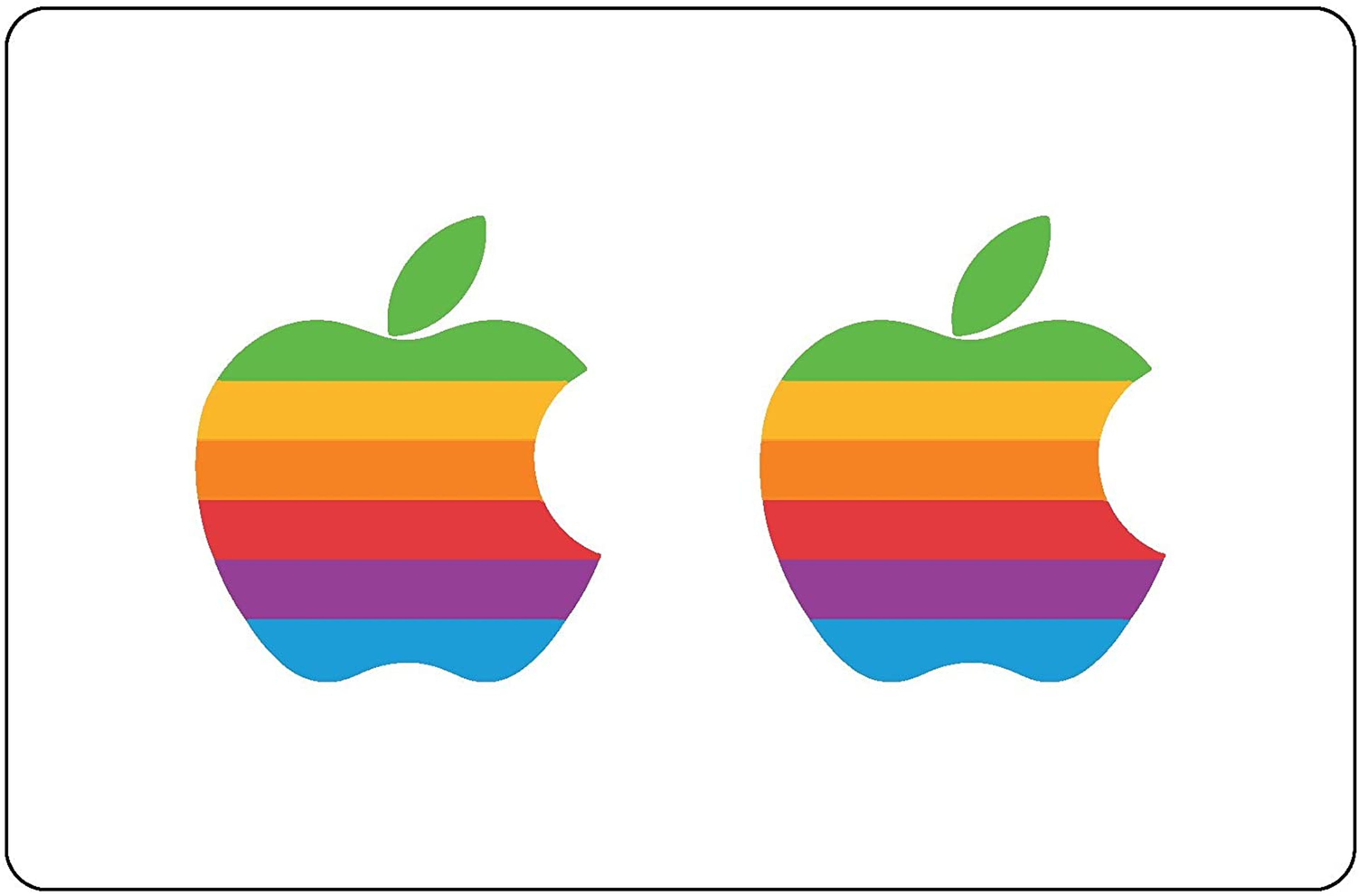 Pegatinas con el logo multicolor Apple