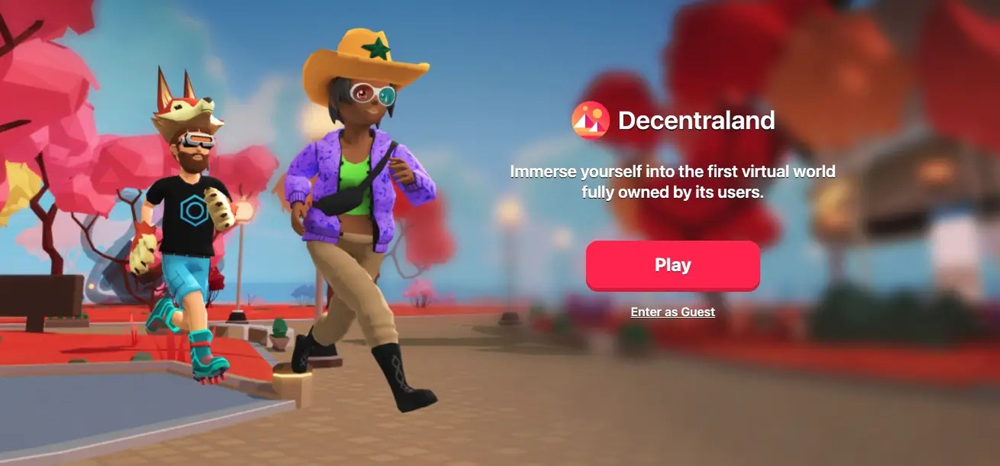 Decentraland allows users to buy and sell virtual real estate.