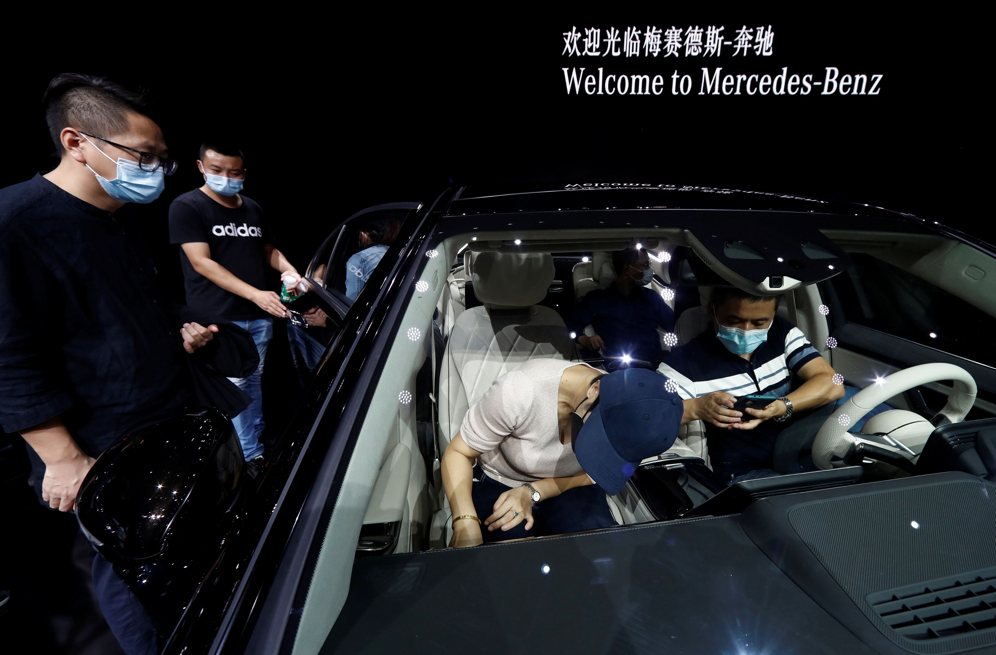 Espacio de Mercedes en la Feria del Automovil de Pekín 2020