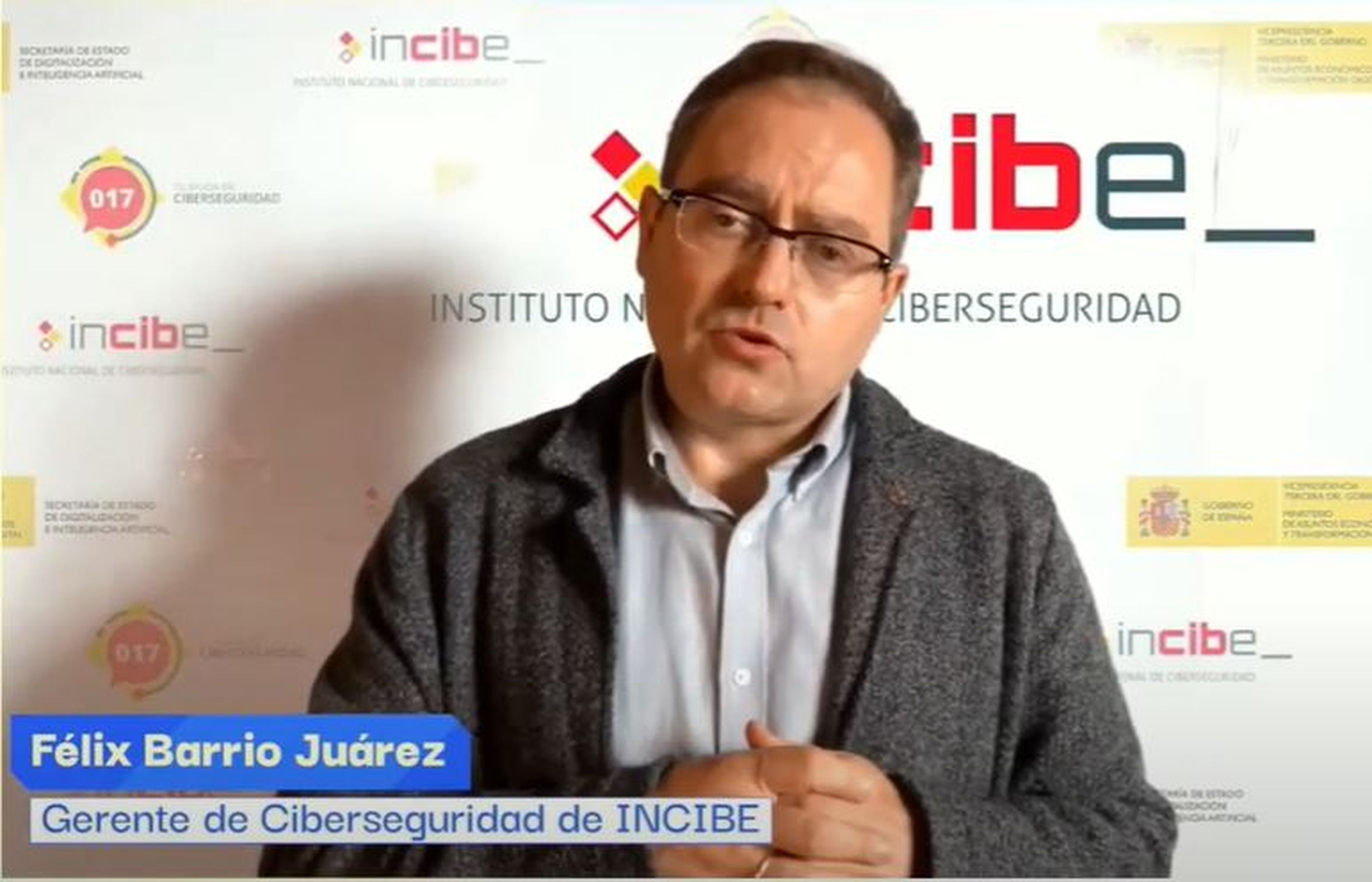 Félix Barrio Juárez, gerente de Ciberseguridad de INCIBE, durante su presentación.
