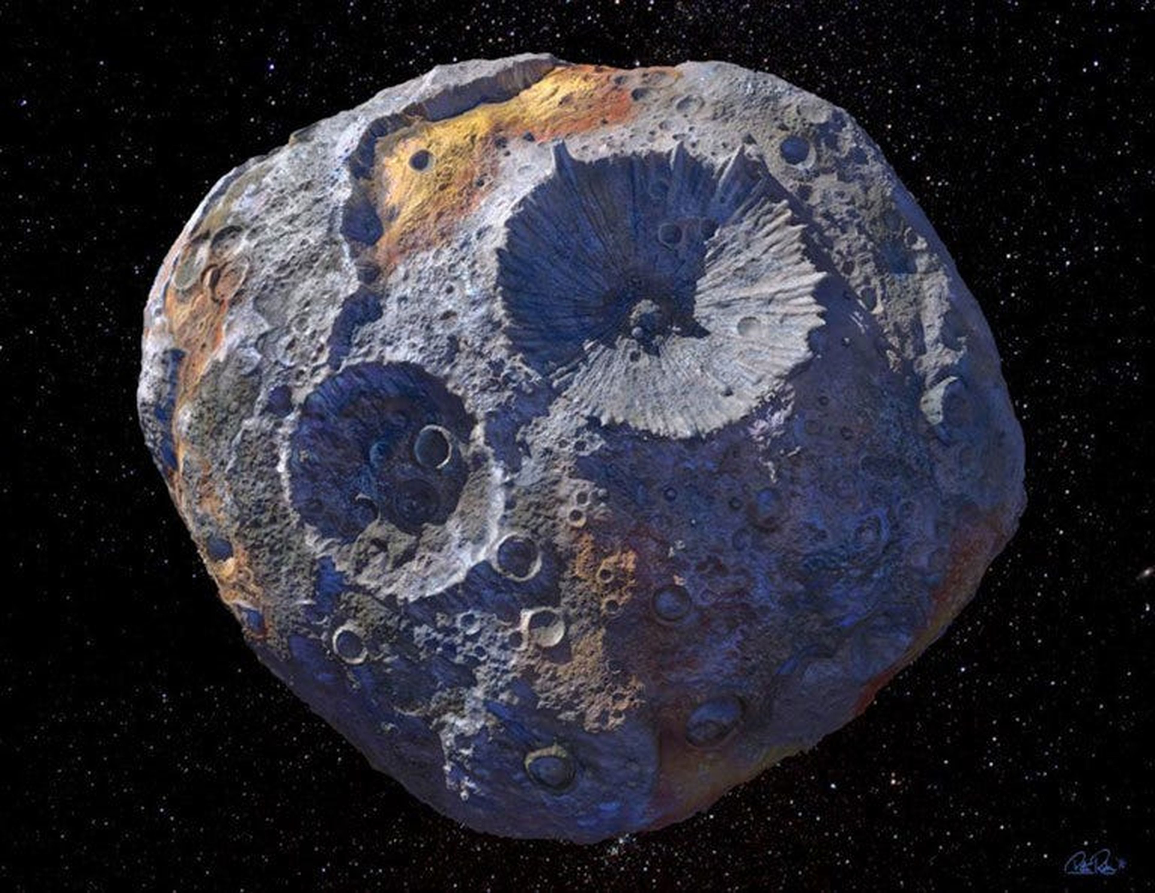 Un gran asteroide metálico llamado 16 Psyche
