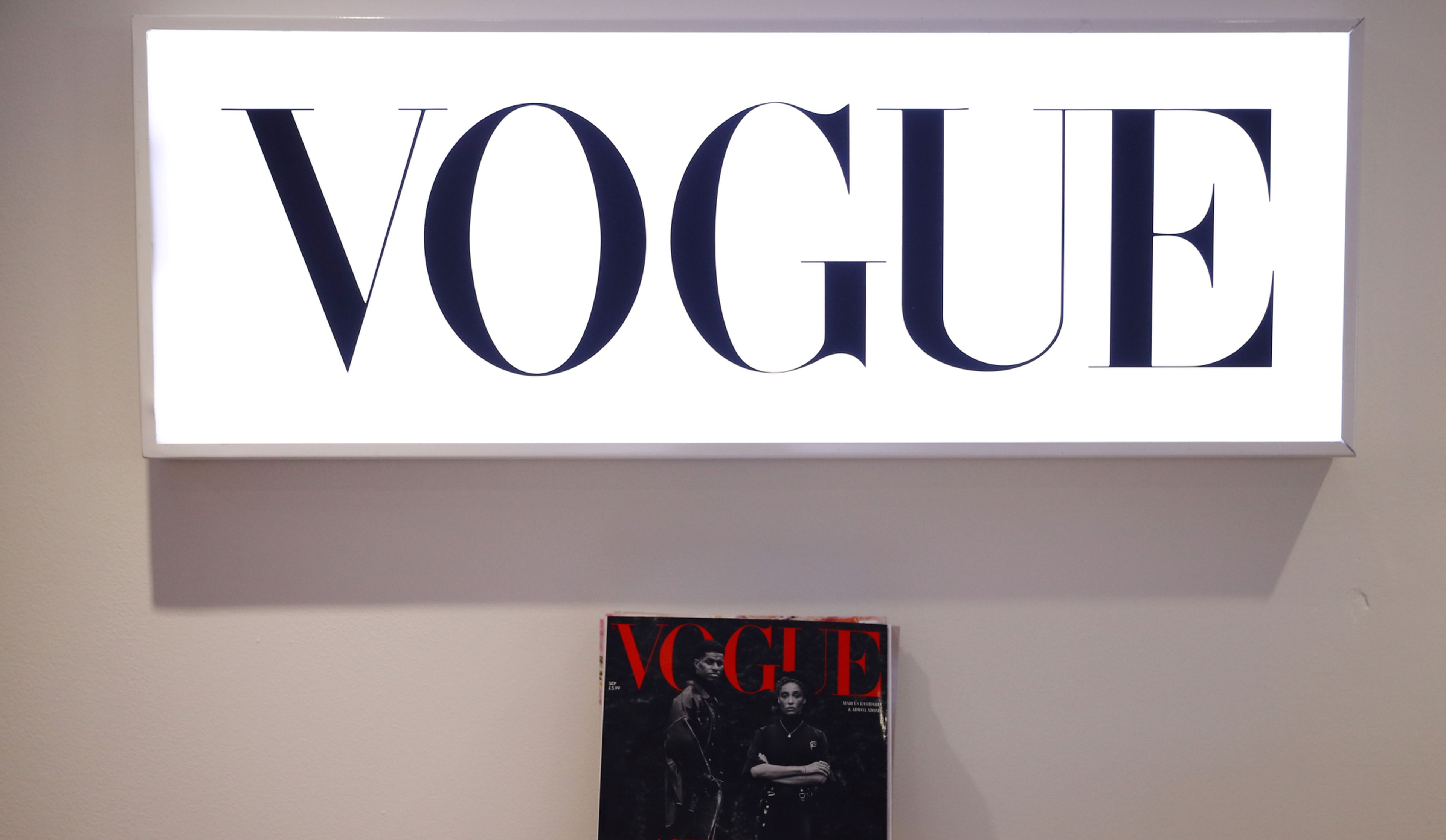 Portada de Vogue en la sede de Condé Nast en Londres