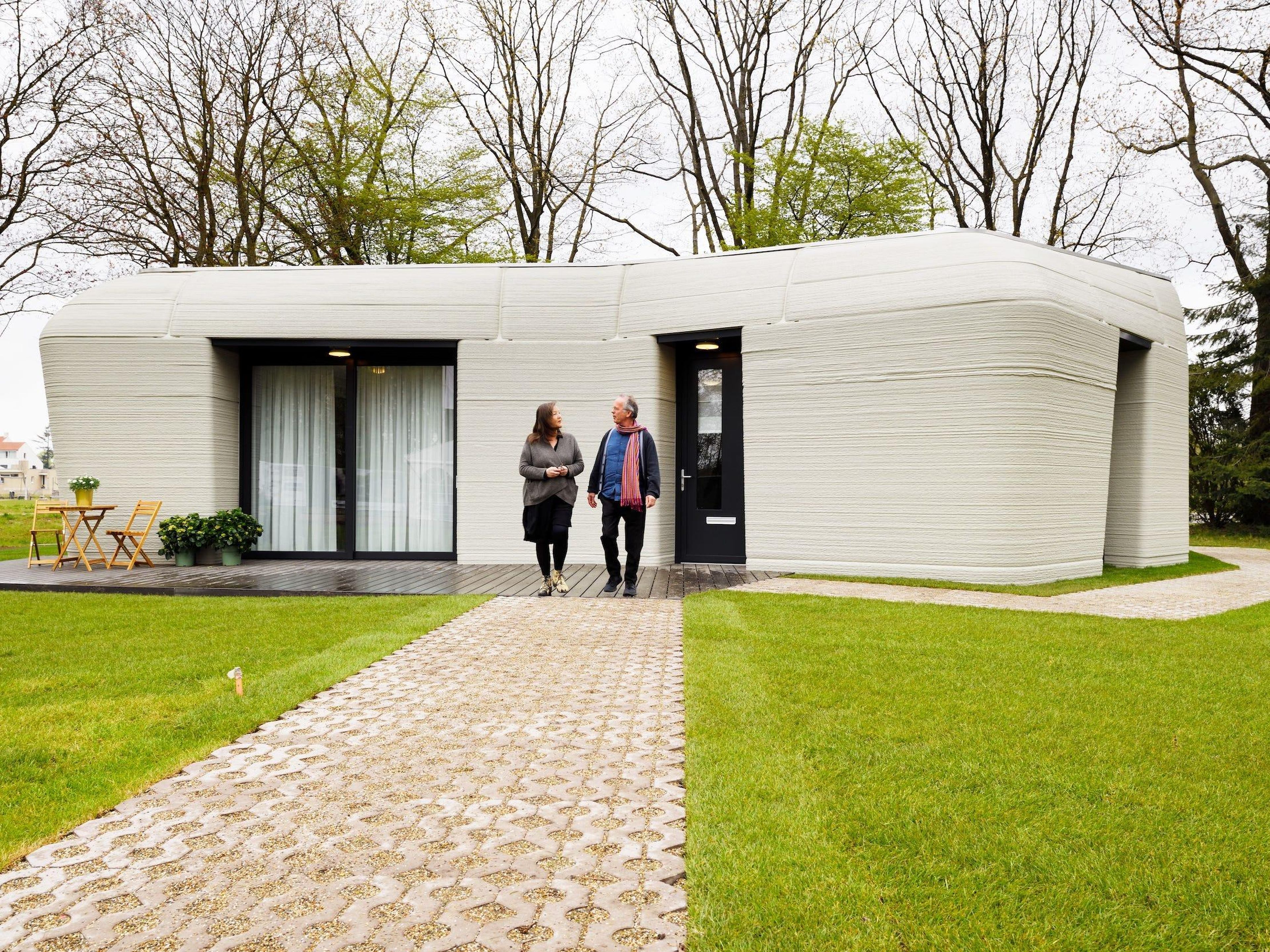 Una casa de hormigón impresa en 3D con Project Milestone.
