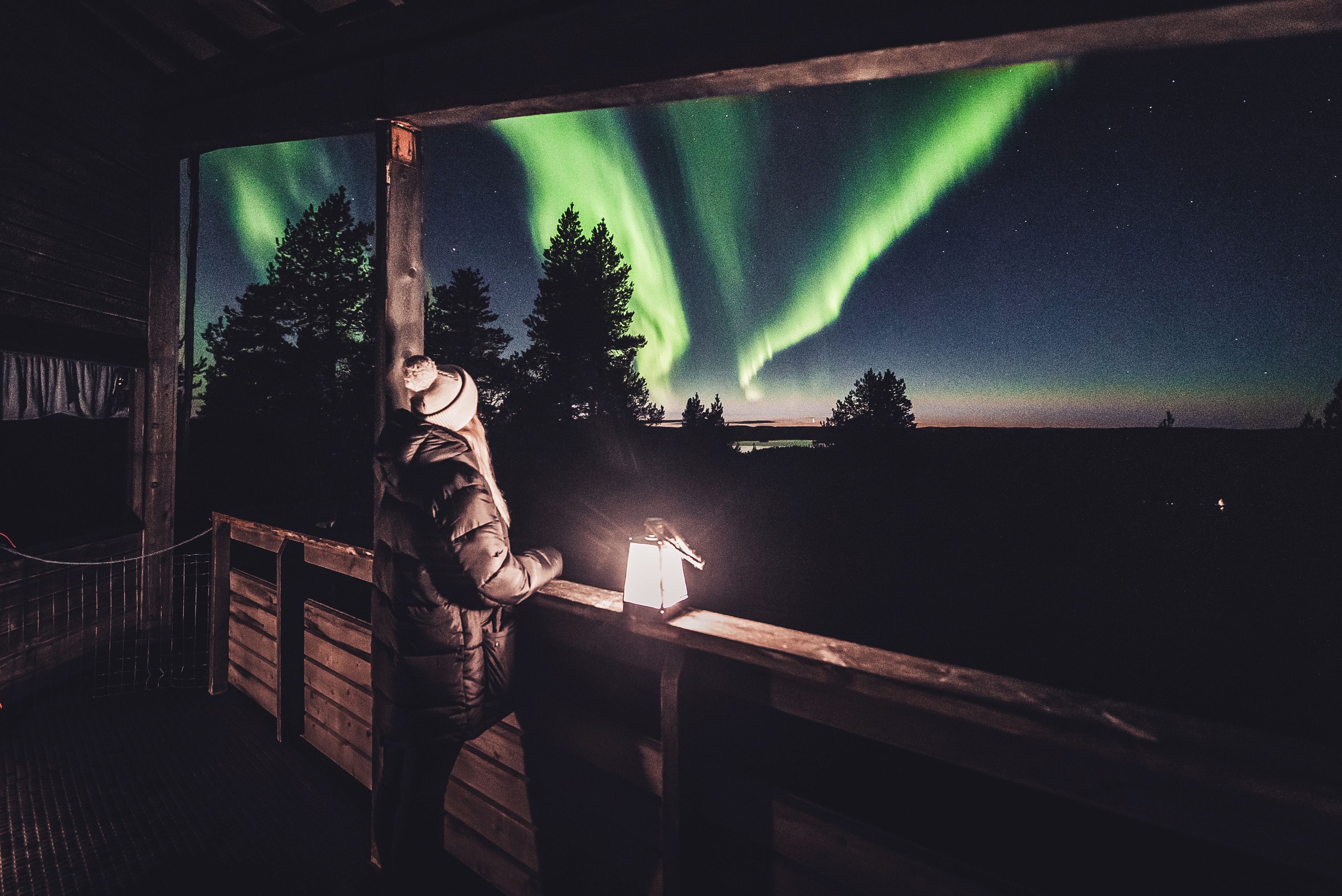 Aurora Boreal sobre el cielo de Finlandia.