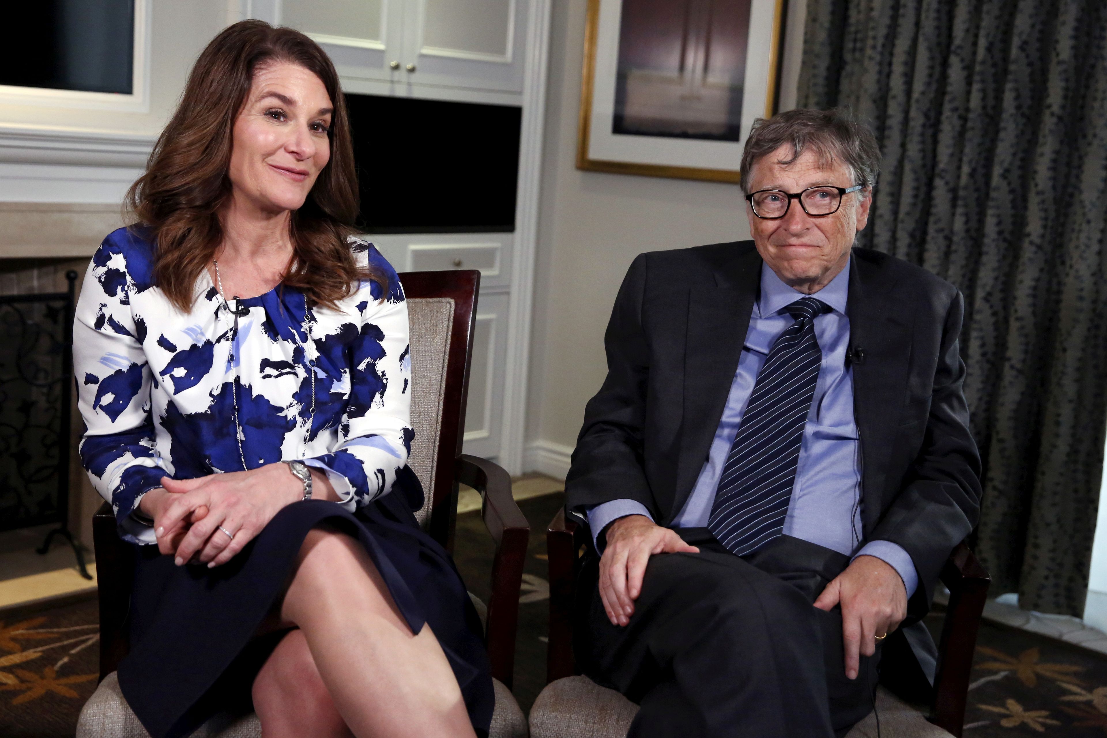 Bill y Melinda Gates en una entrevista