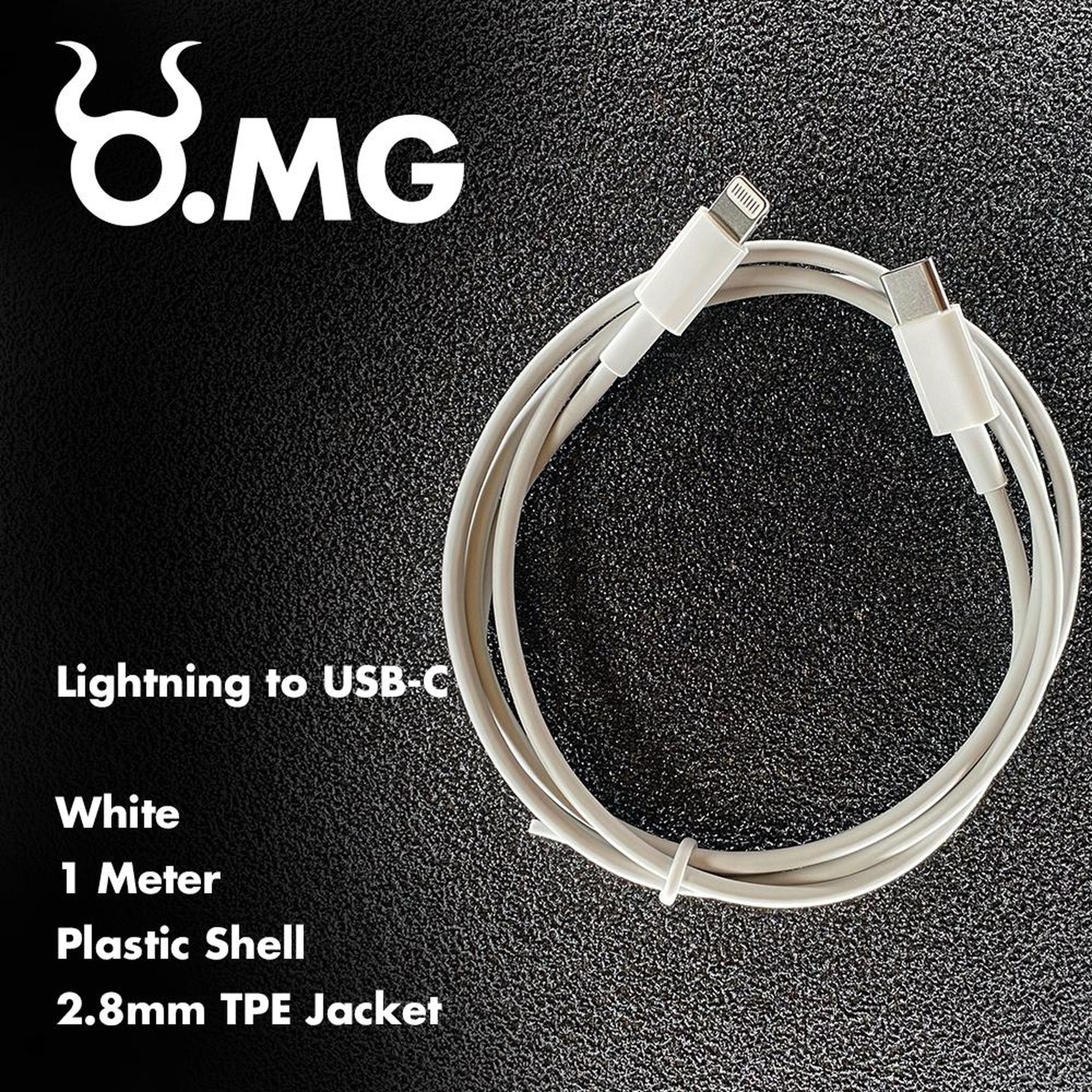 Cable O.MG que simula ser un adaptador Lightning a USB-C.