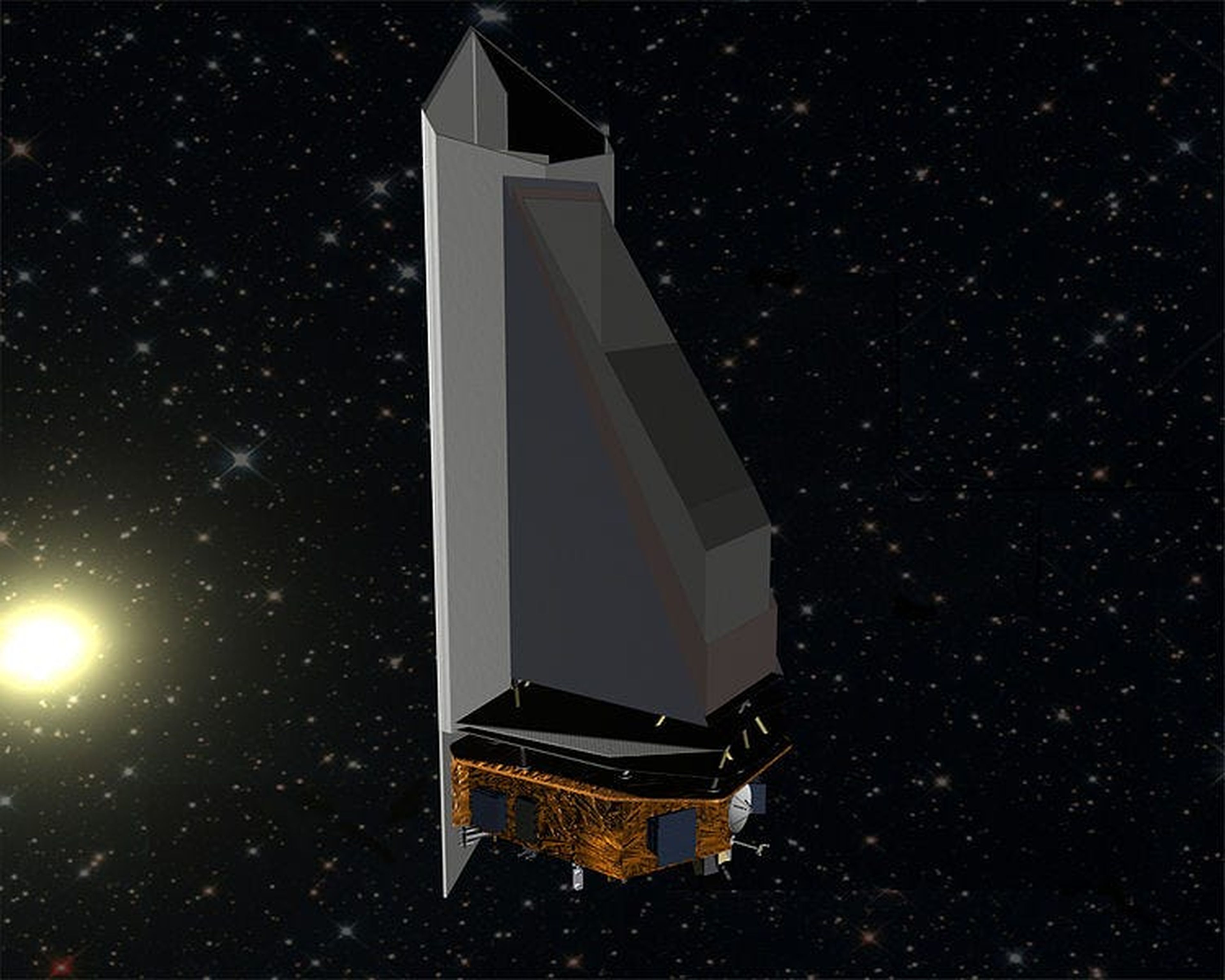 Concepto artístico del telescopio espacial NEO Surveyor de la NASA.