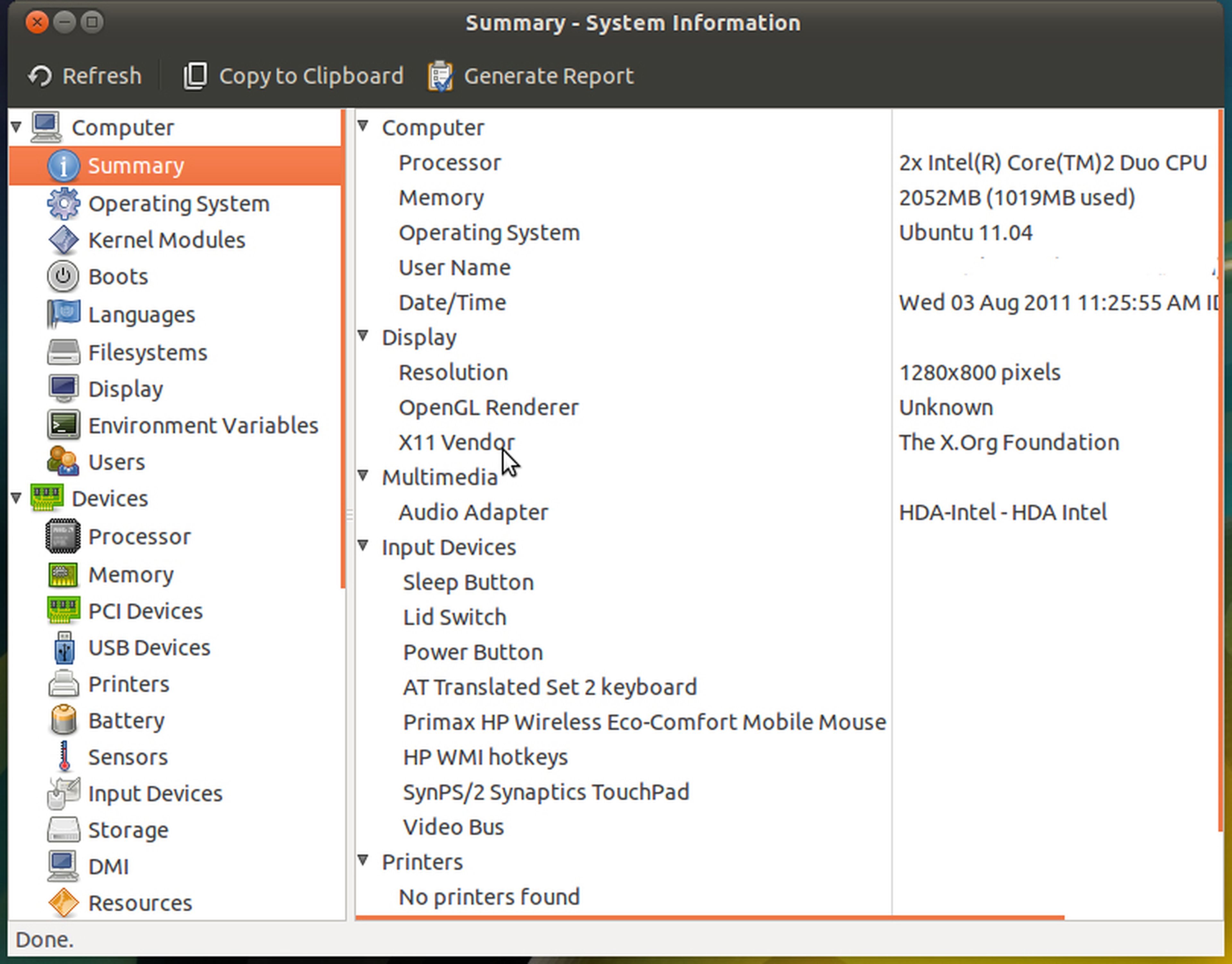 Especificaciones ubuntu
