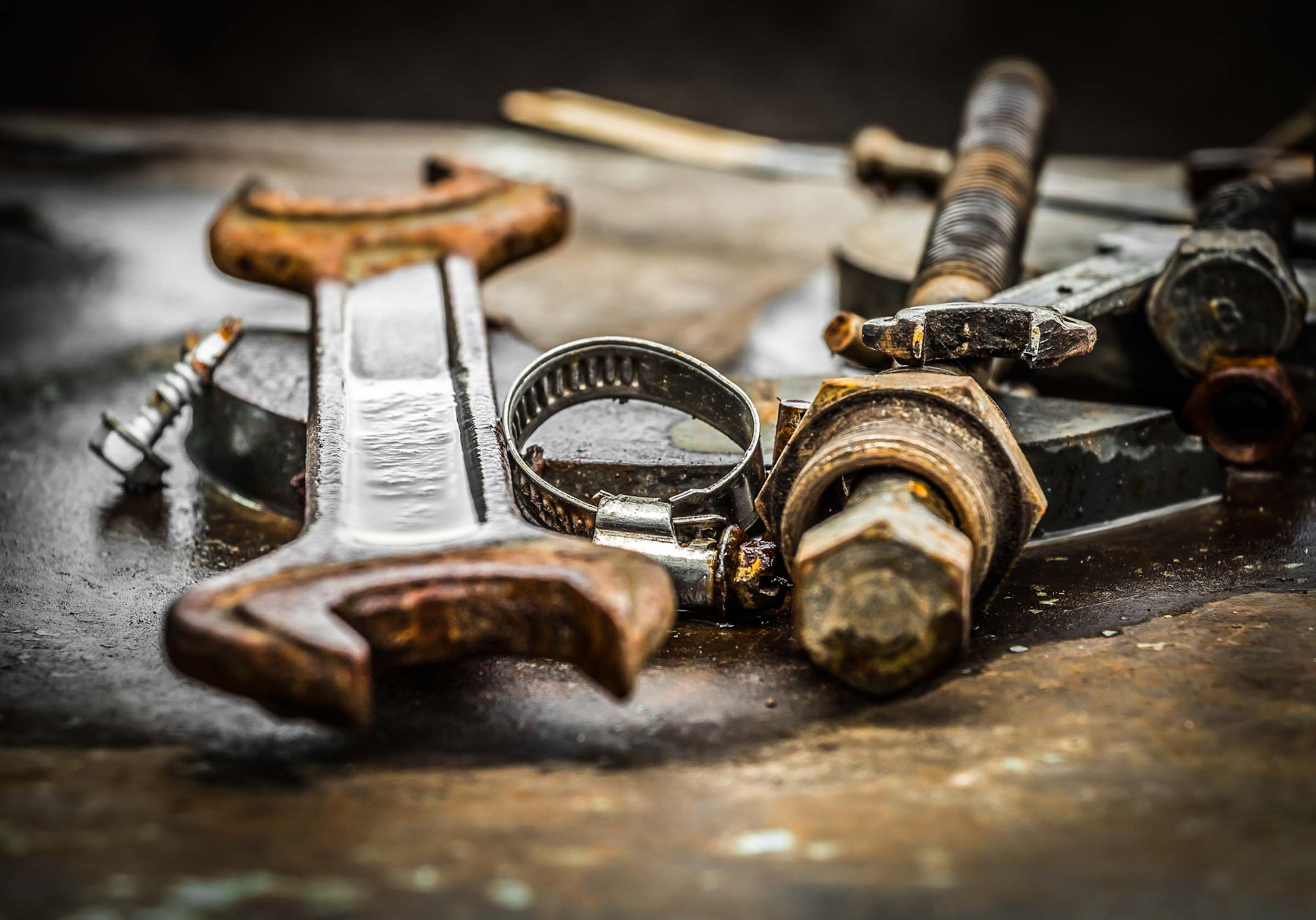 herramientas oxidadas
