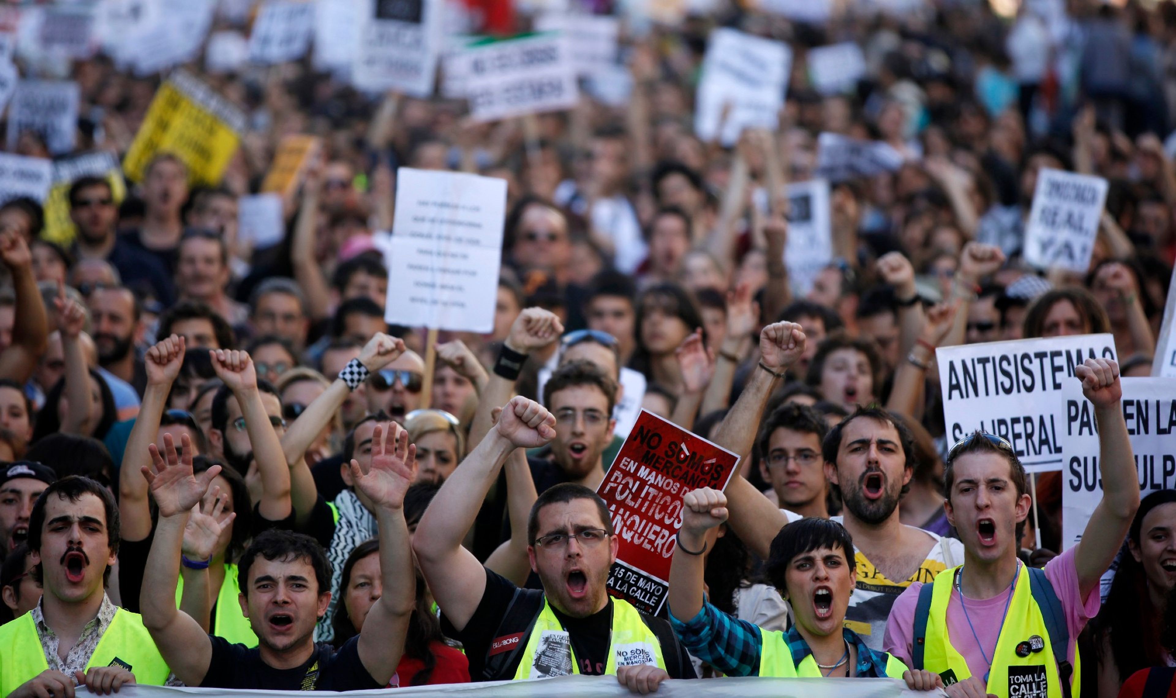 Una imagen de la manifestación del 15-M celebrada en Madrid hace 10 años.