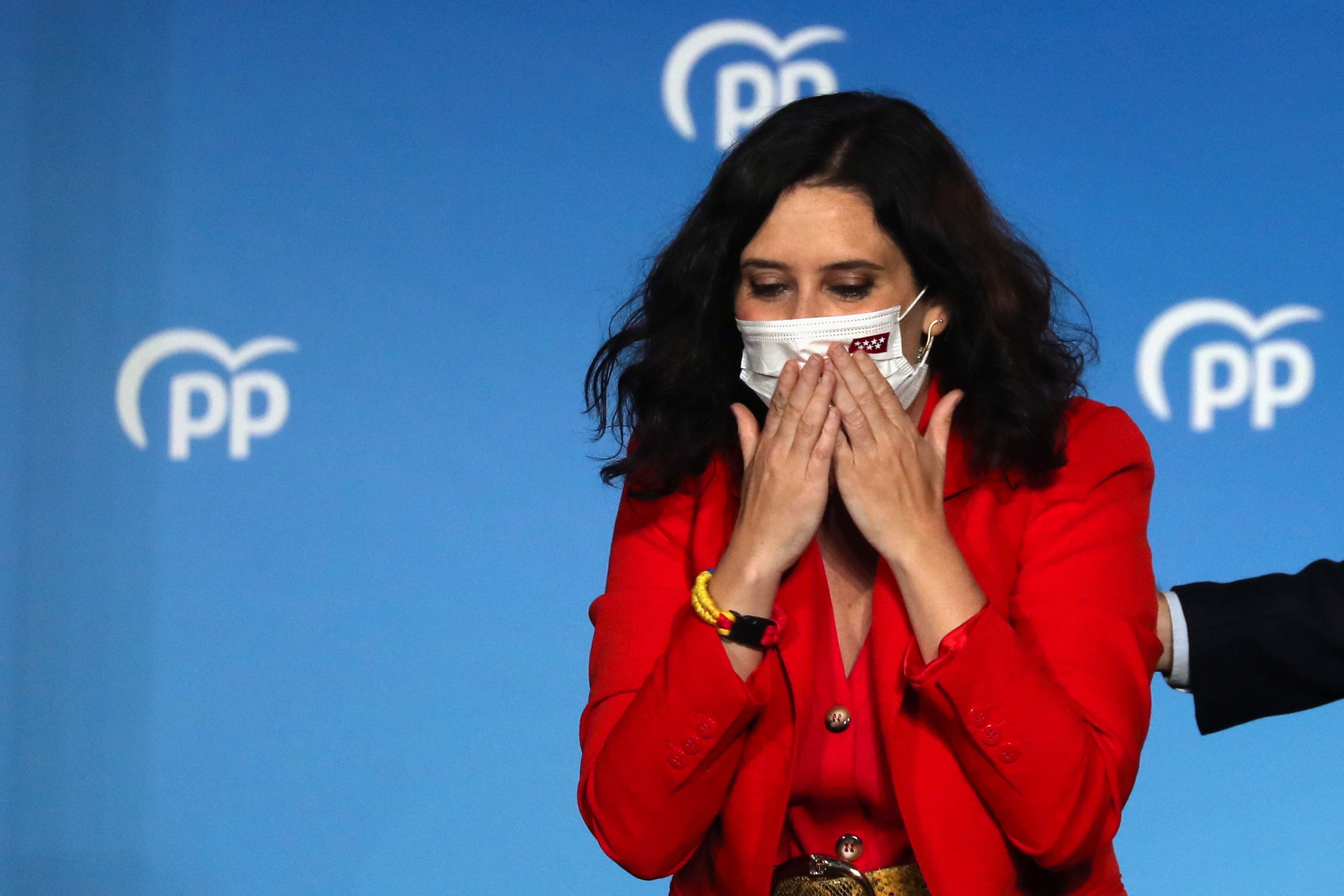 Isabel Díaz Ayuso tras los resultados de las elecciones en la Comunidad de Madrid de 2021