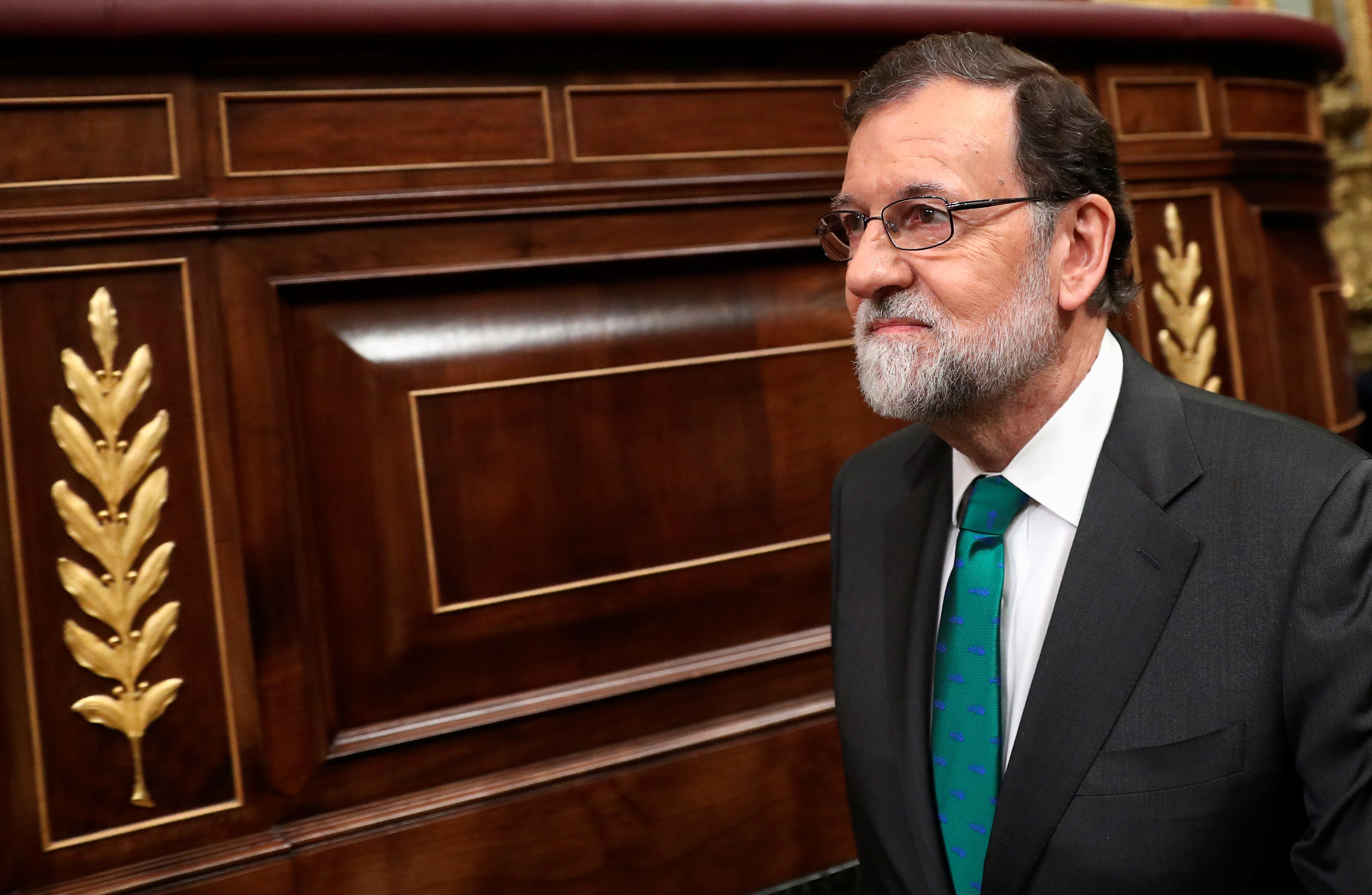 Mariano Rajoy durante la primera sesión de la moción de censura