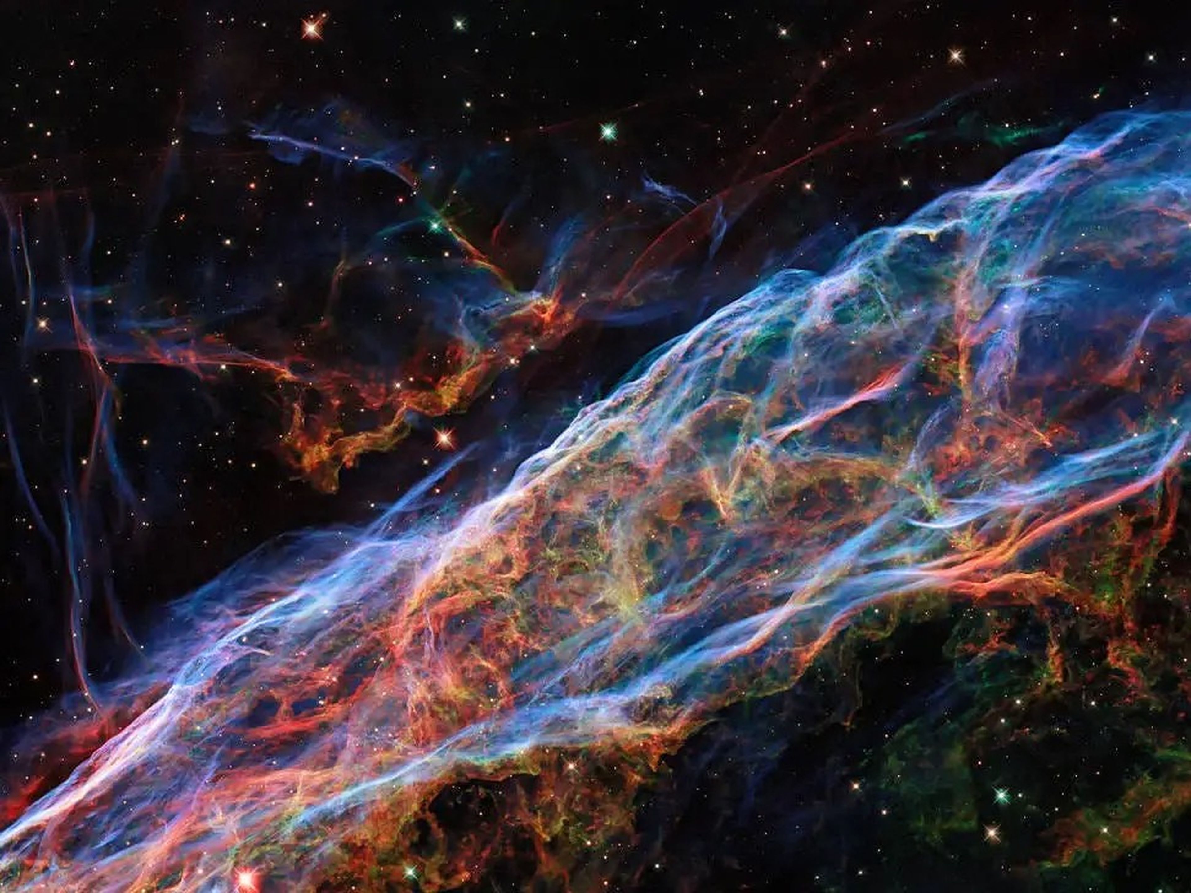Captura del telescopio Hubble de la nebulosa del Velo.