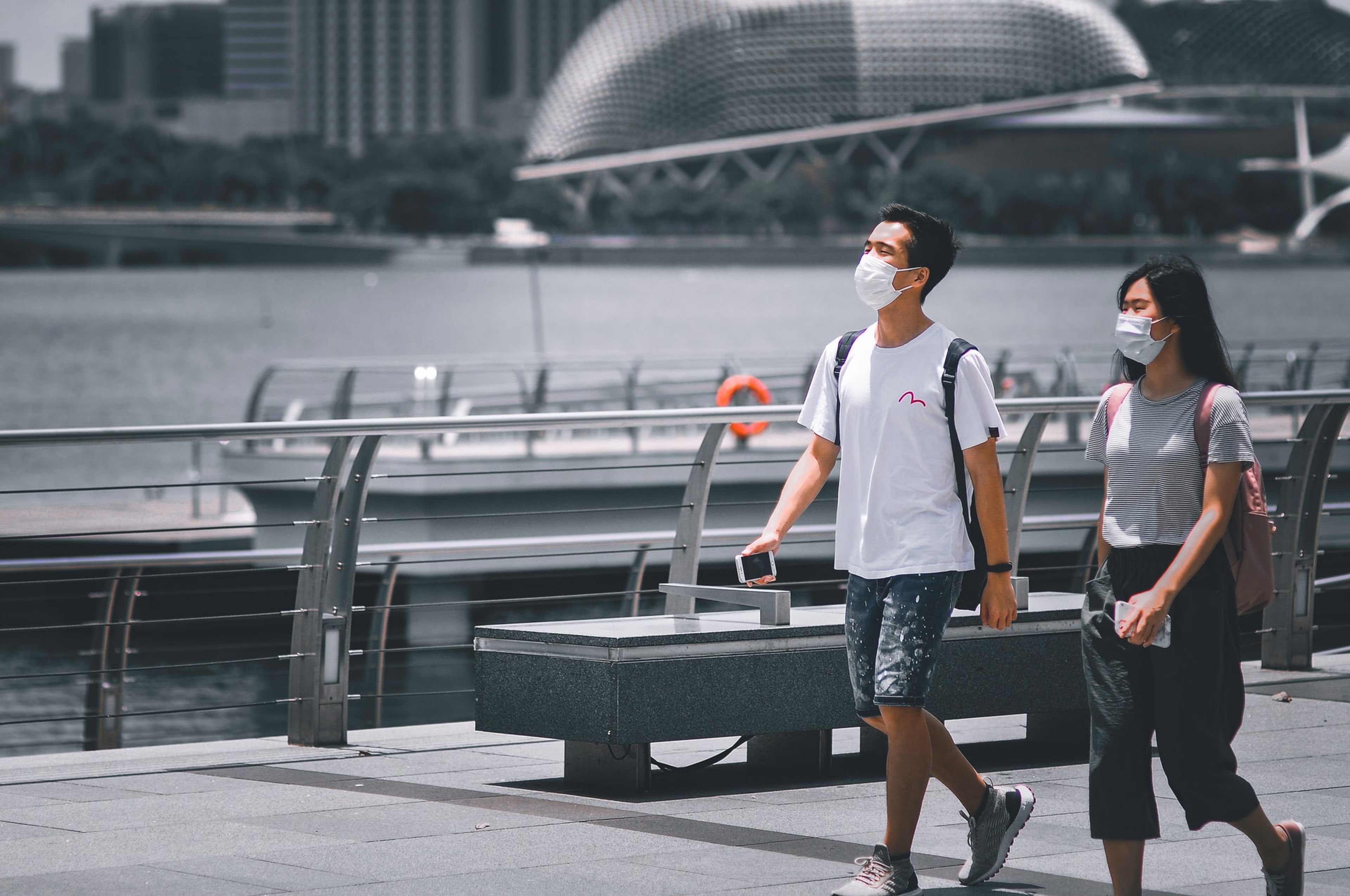 Turistas en Singapur.