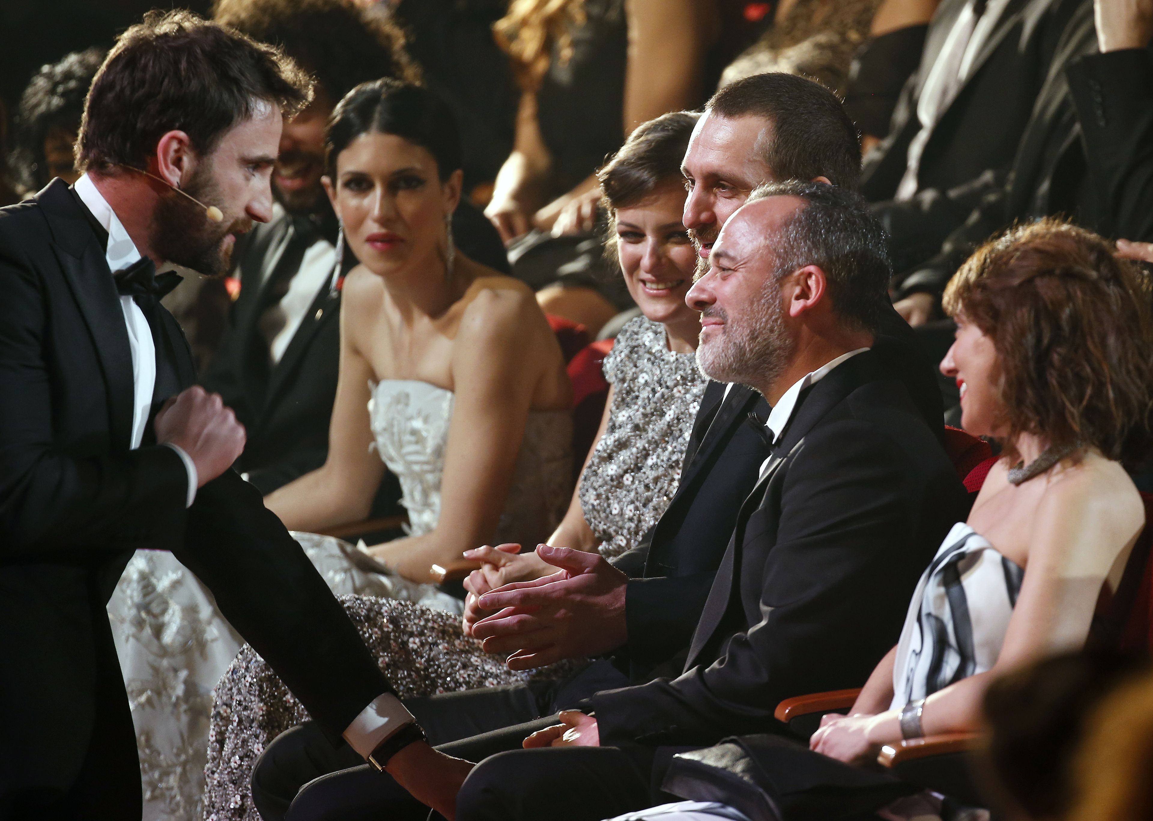 Varios actores y actrices en la ceremonia de los Goya de 2015.