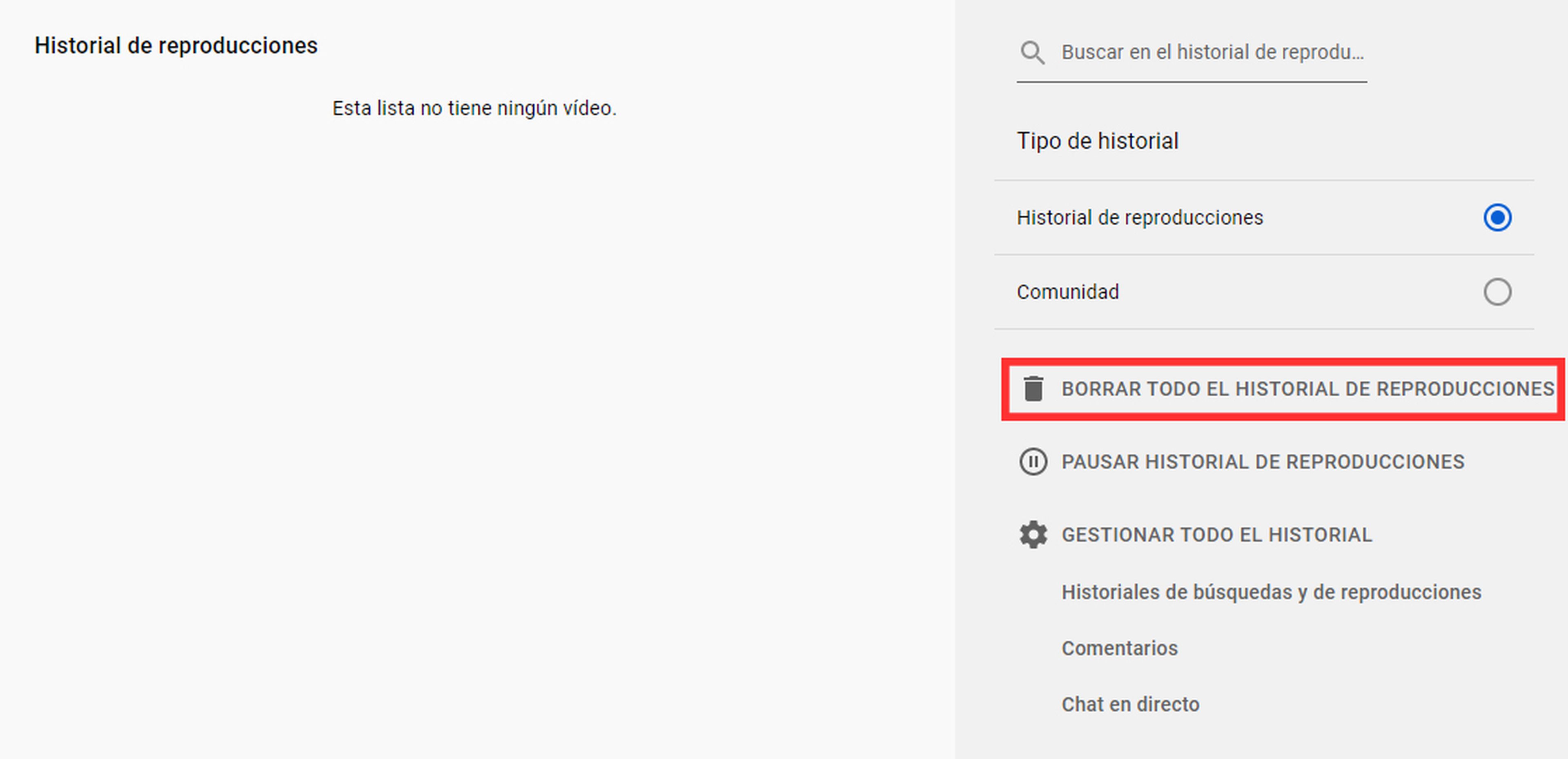 youtube—historial