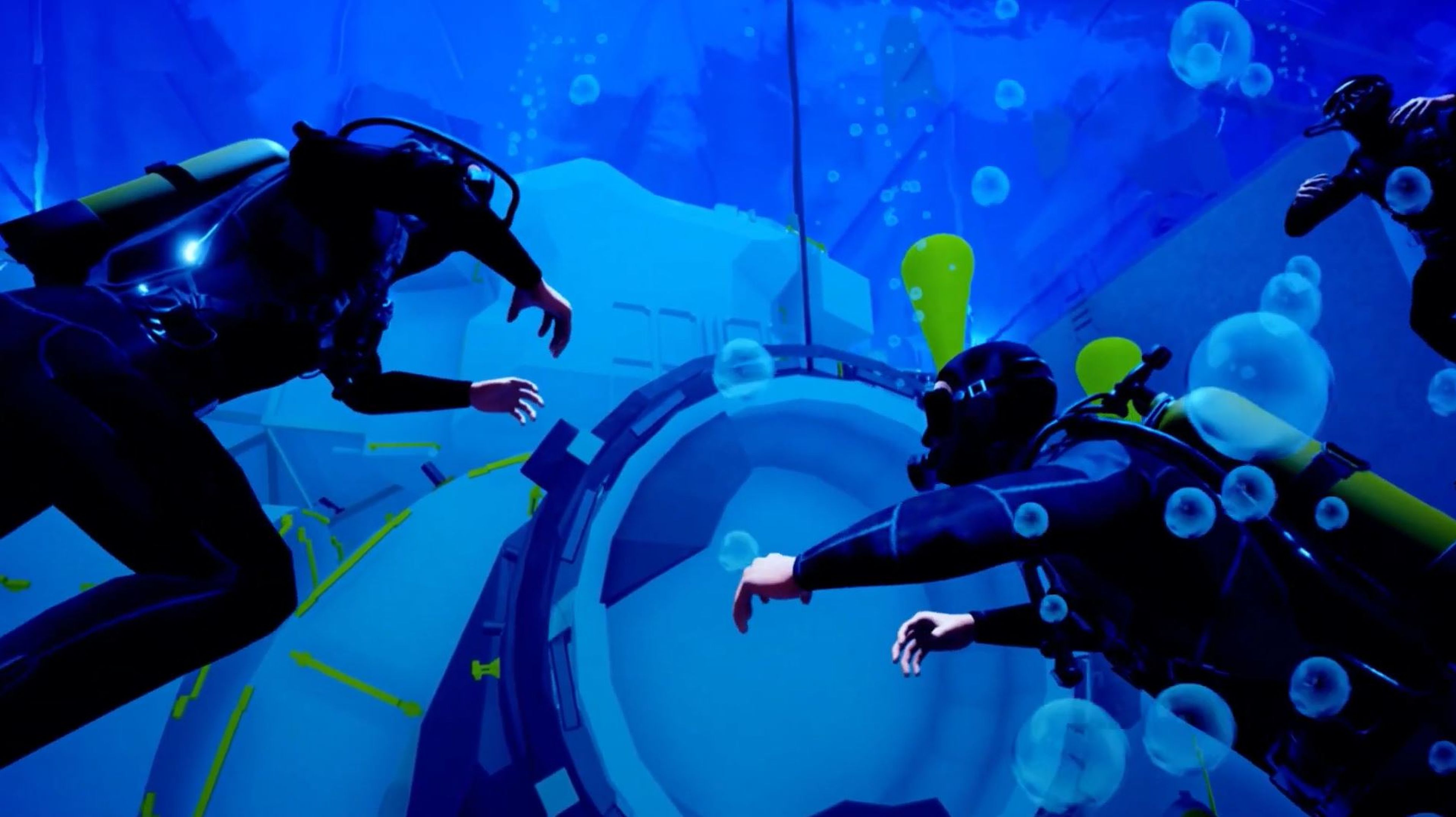 Captura simulación de la Blue Abyss, la piscina más profunda del mundo.