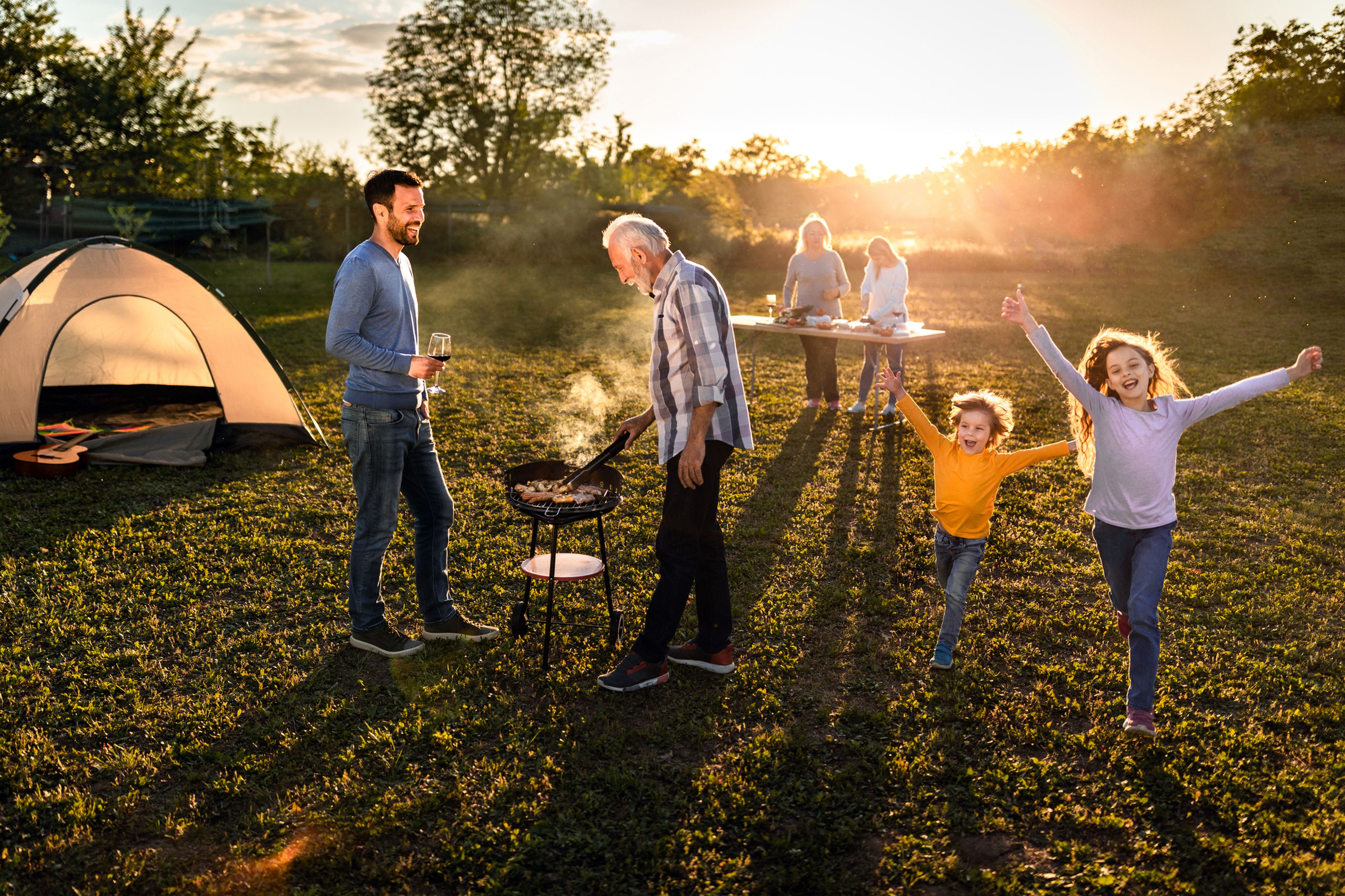 Camping familia acampada