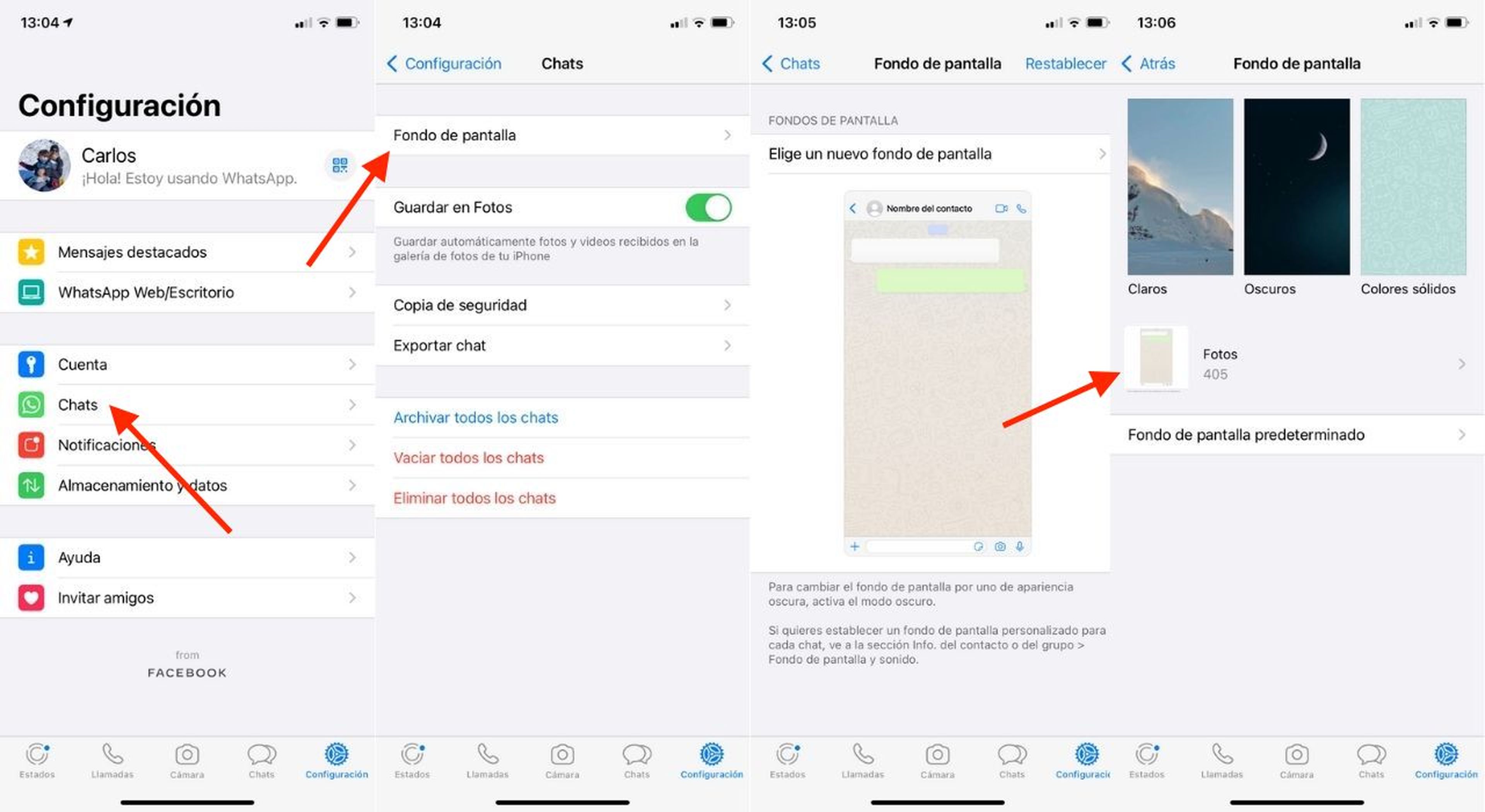 Cómo cambiar el fondo de WhatsApp en iOS y Android en todos los chats