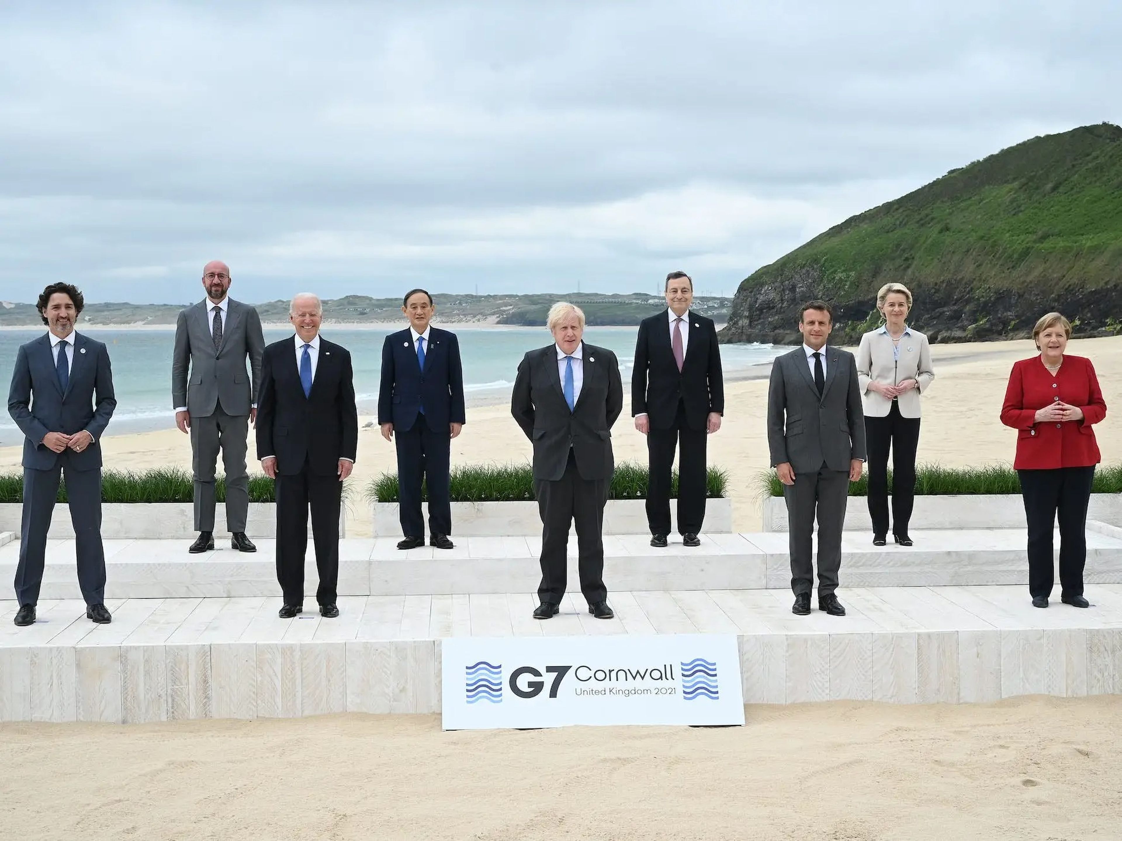 Foto de familia del G7 en Cornualles, junio 2021.