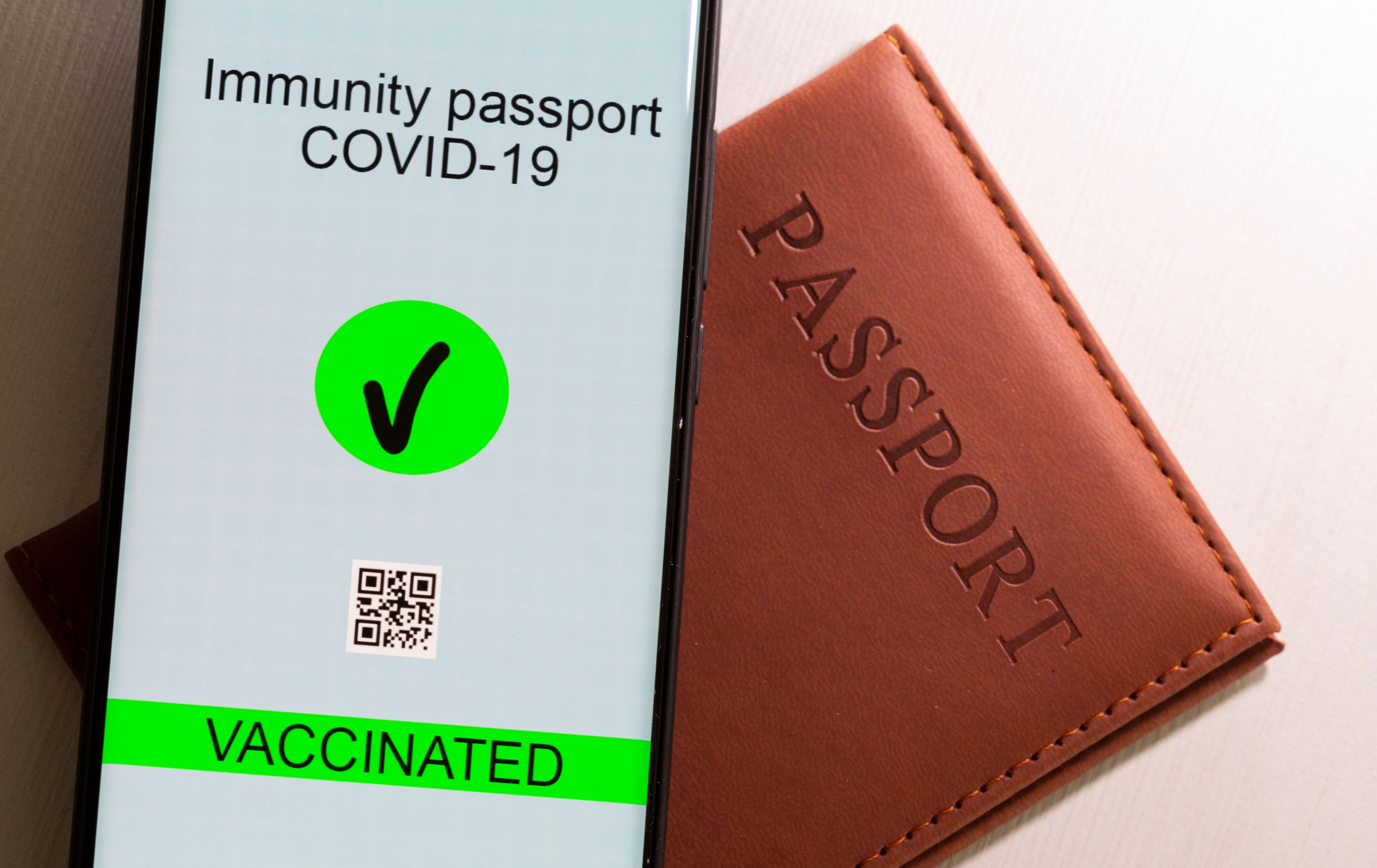 Una ilustración que muestra cómo será el pasaporte COVID
