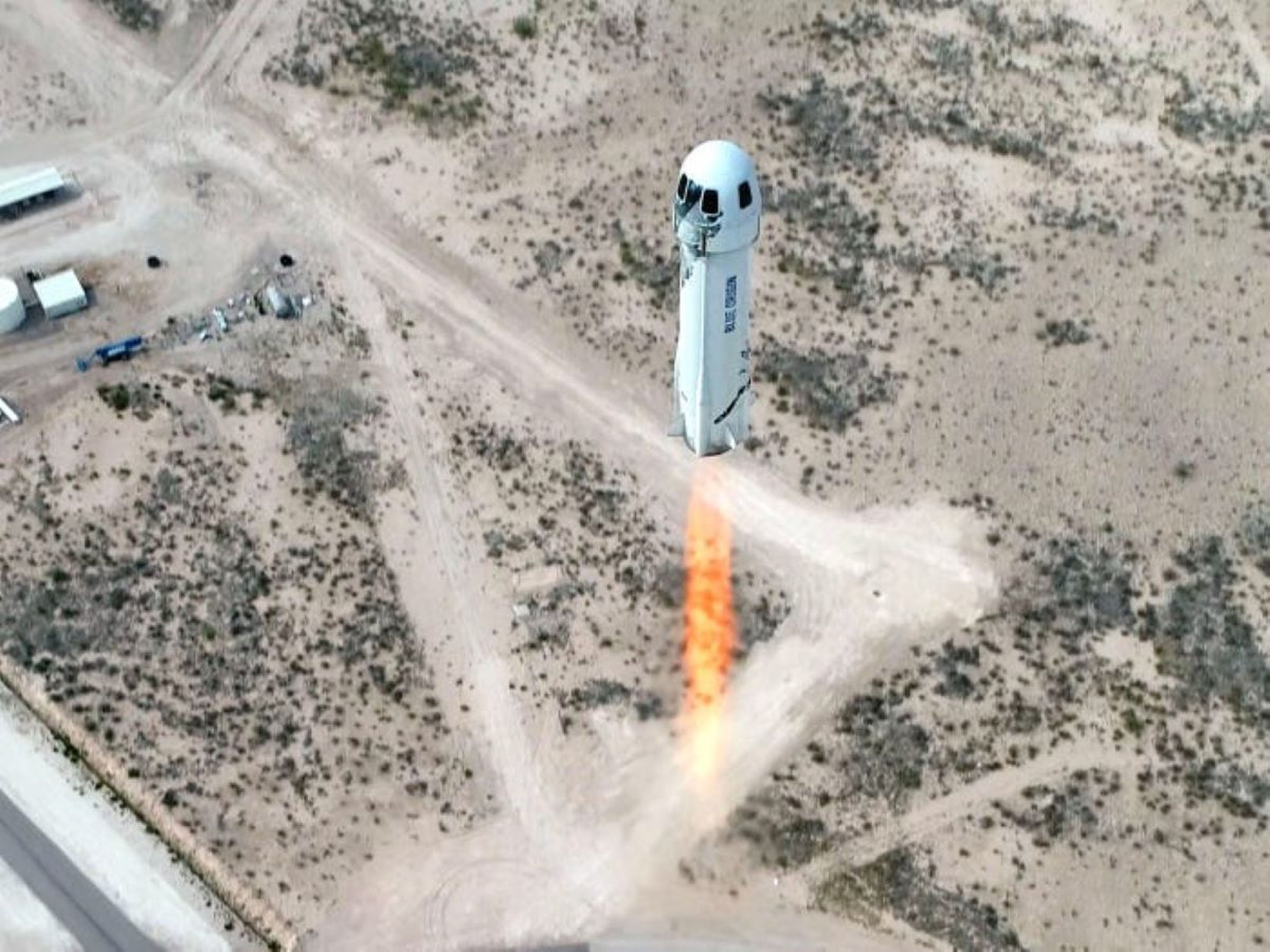 Lanzamiento del New Shepard, de Blue Origin.