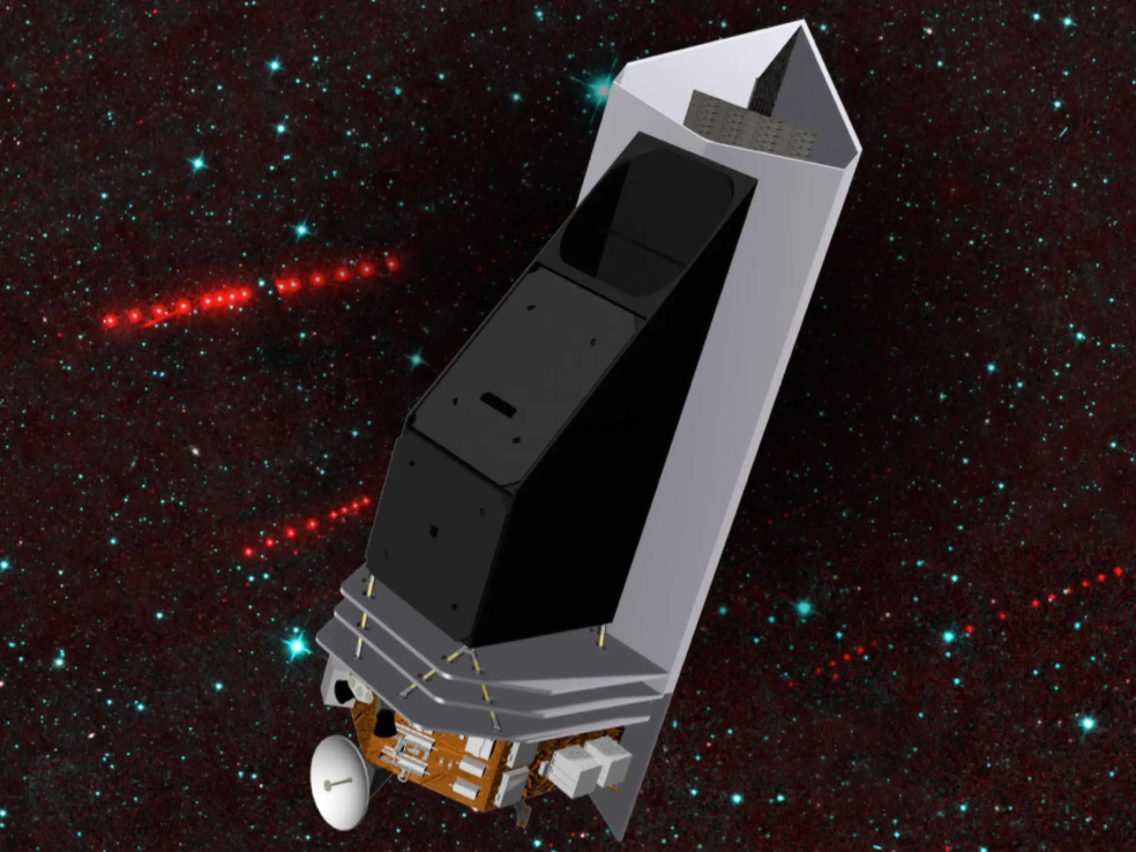 An artist's concept of the NEOCam asteroid-hunting mission.